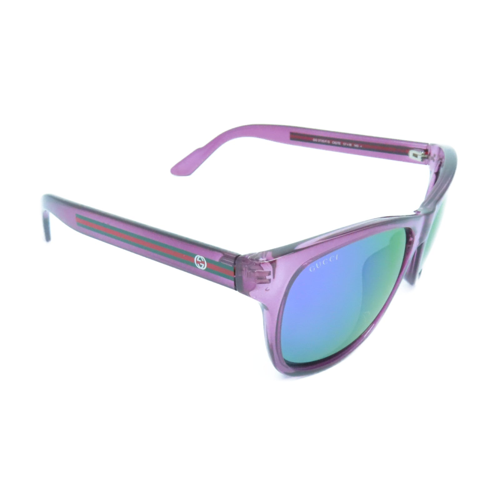 GUCCI PVC Sunglasses silver buckle sunglasses purple