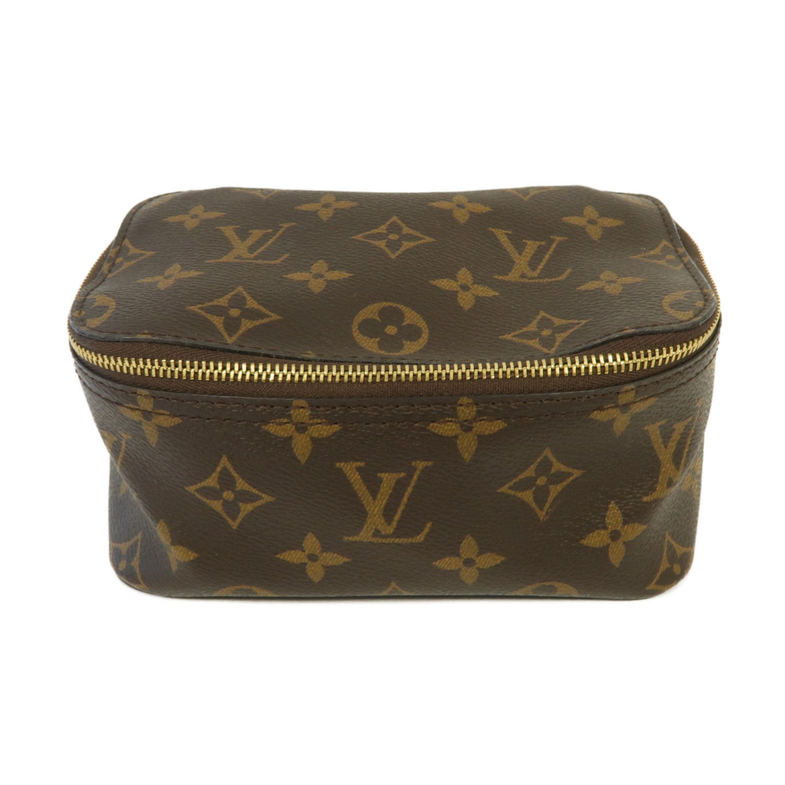 LOUIS VUITTON Monogram Packing Cube PM金扣手拿包啡色