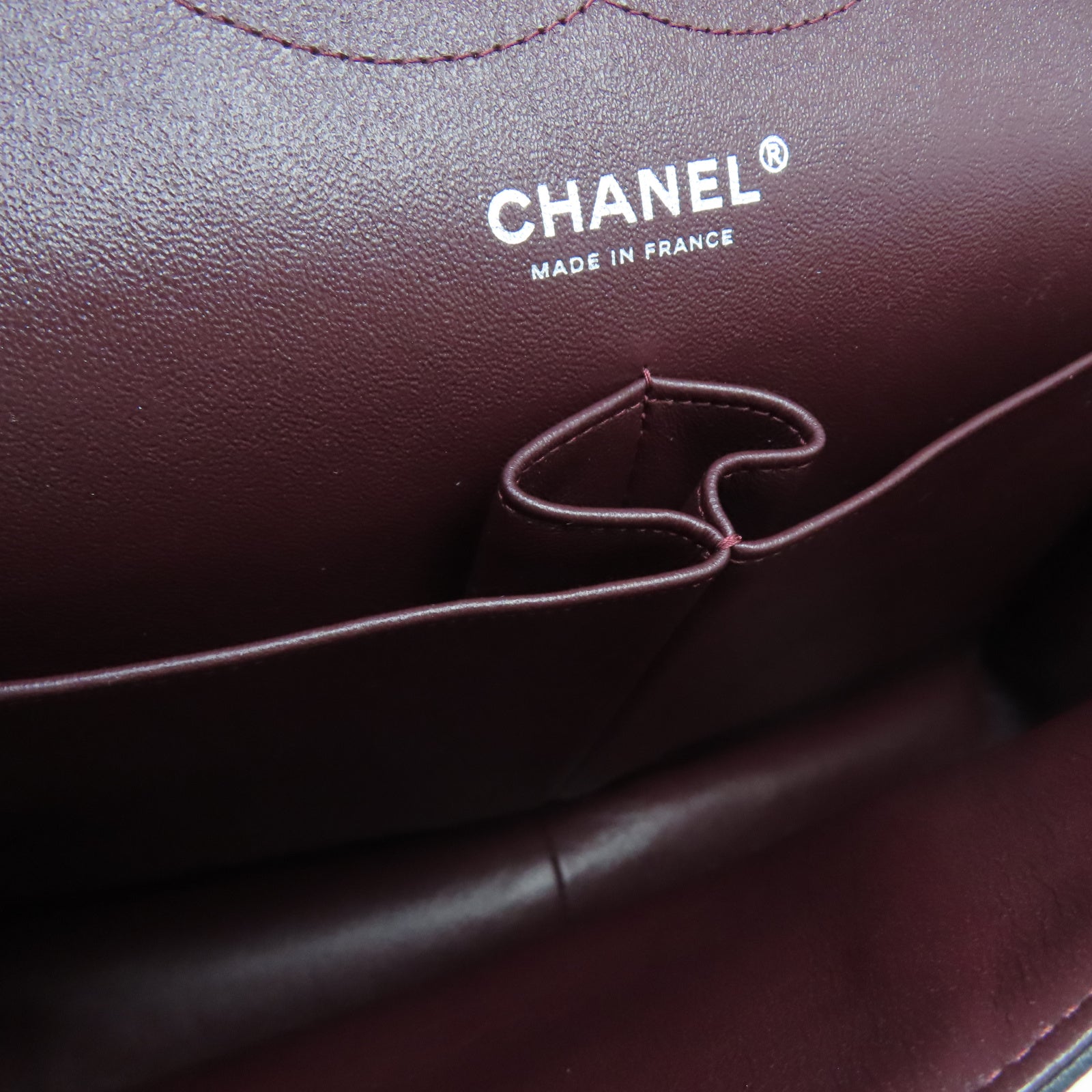 CHANEL 菱格羊皮皮革Jumbo銀扣鏈帶肩背袋黑色