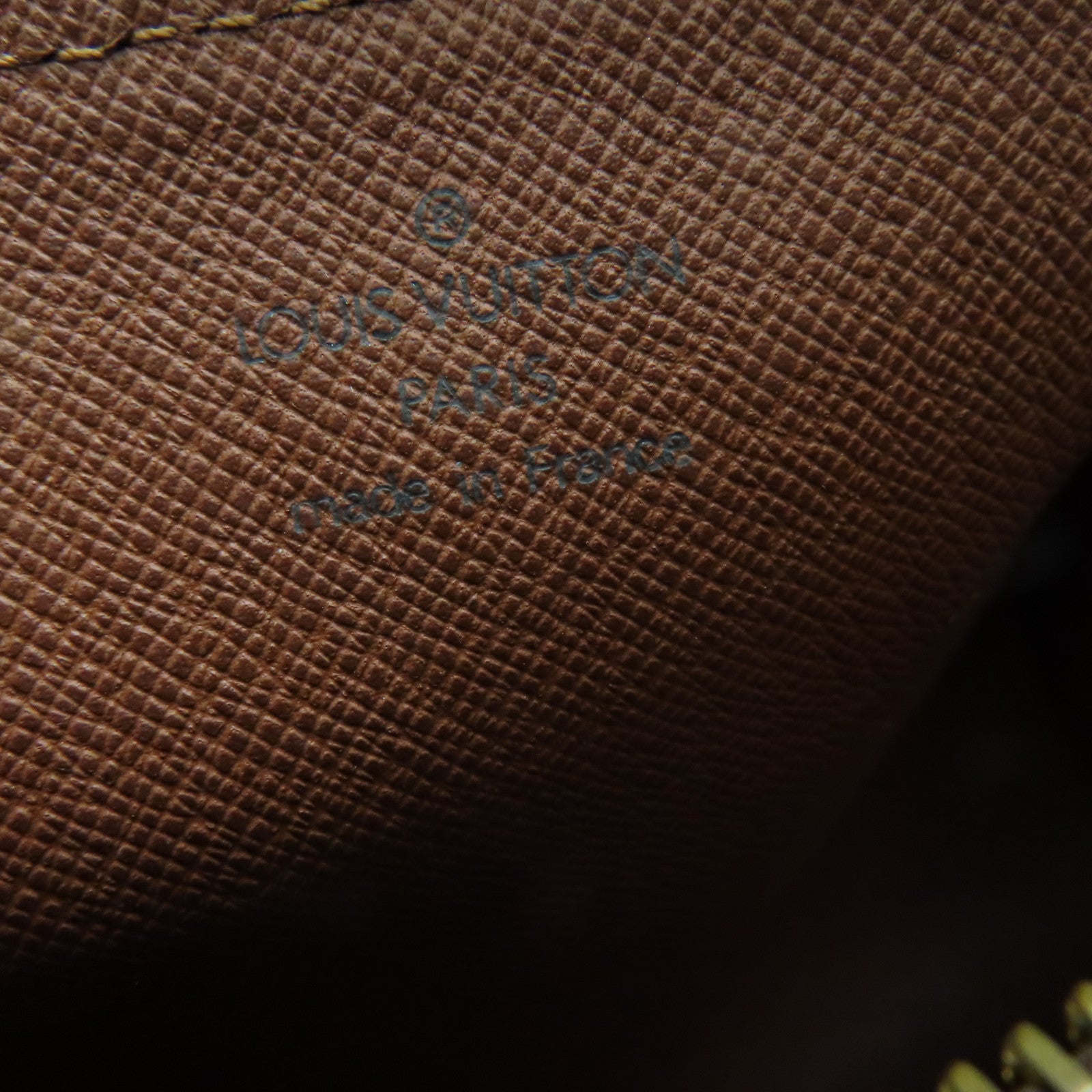 LOUIS VUITTON Monogram Papillon MM肩背袋金扣啡色