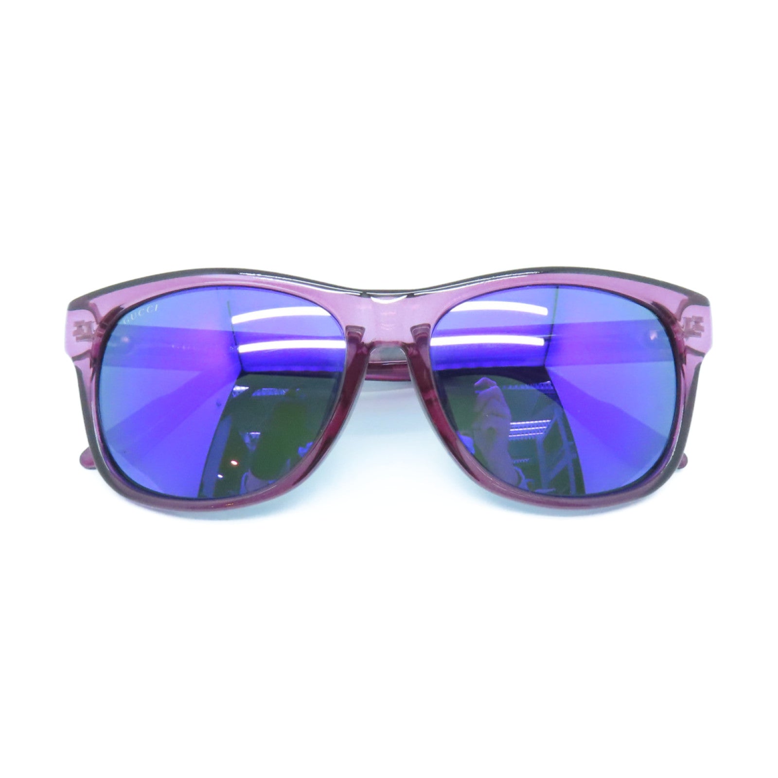 GUCCI PVC Sunglasses silver buckle sunglasses purple