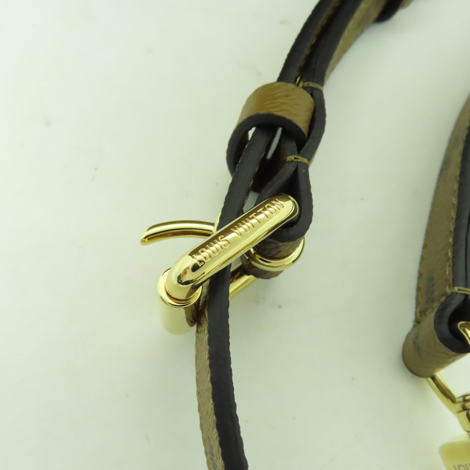 LOUIS VUITTON Monogram Reverse Pochette Metis金扣手挽肩背兩用袋啡色