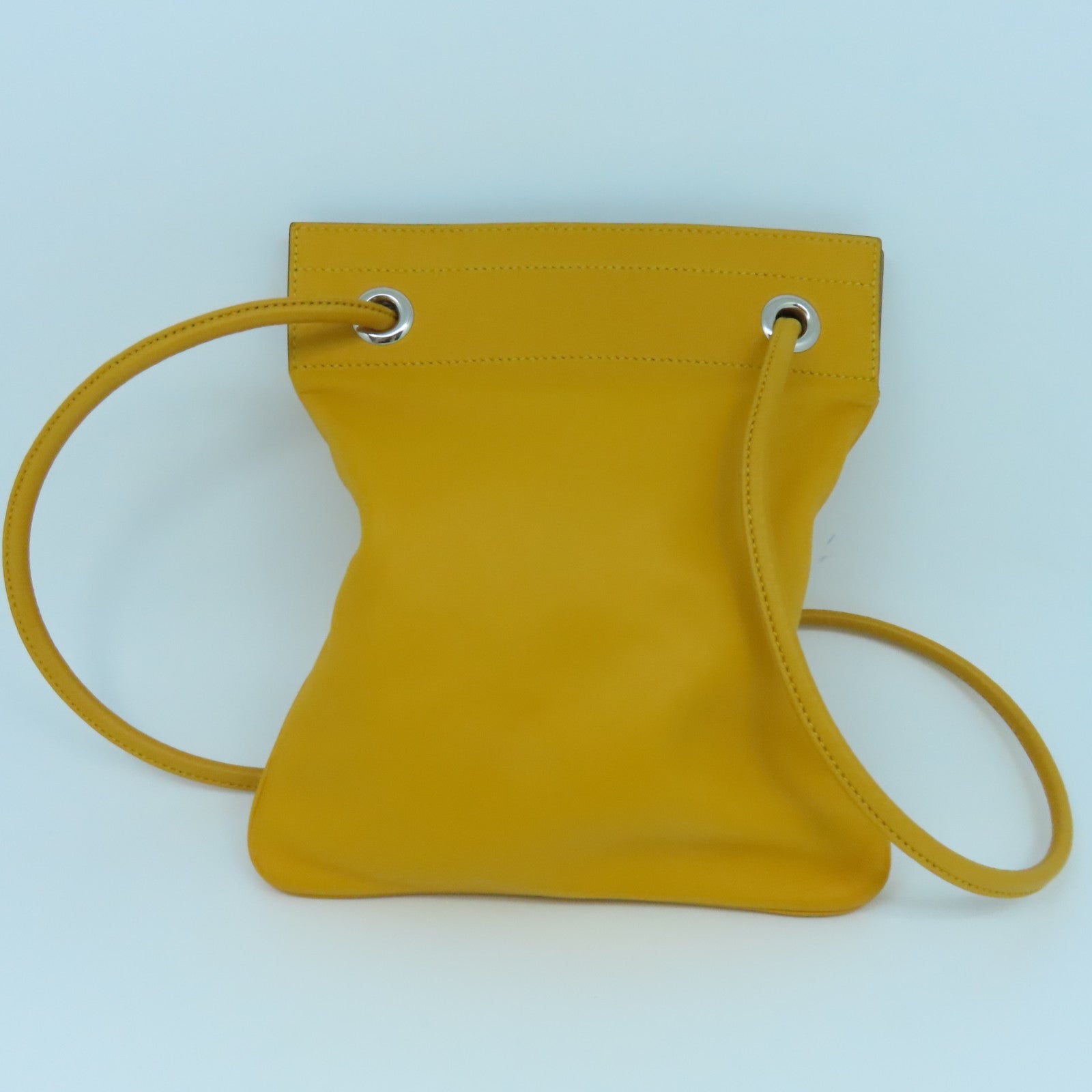 HERMES Swift皮革Aline Mini Shoulder Bag銀扣肩背袋橙色