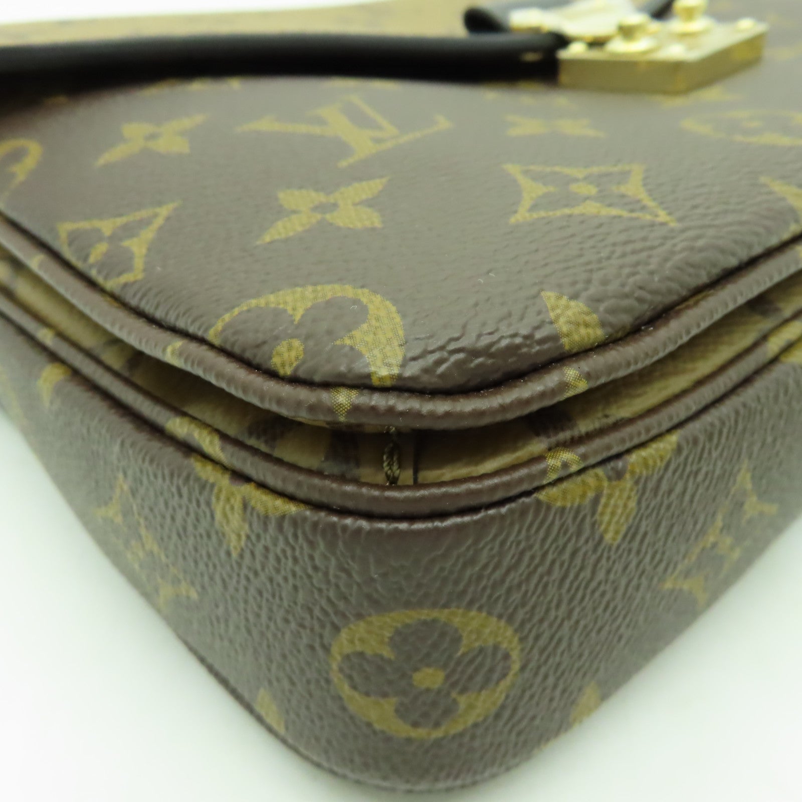 LOUIS VUITTON Monogram Reverse Pochette Metis金扣手挽肩背兩用袋啡色