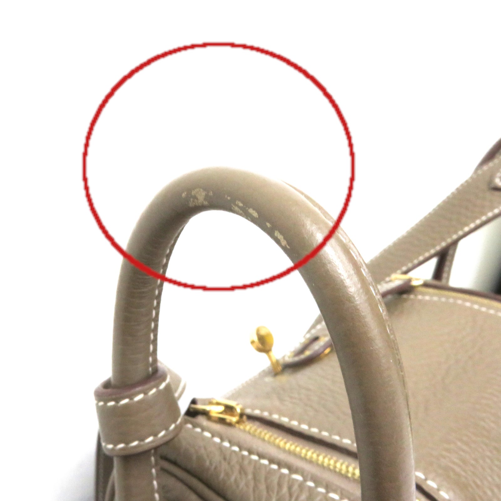 HERMES Clemence皮革Mini Lindy Shoulder Bag金扣肩背袋toupe啡色