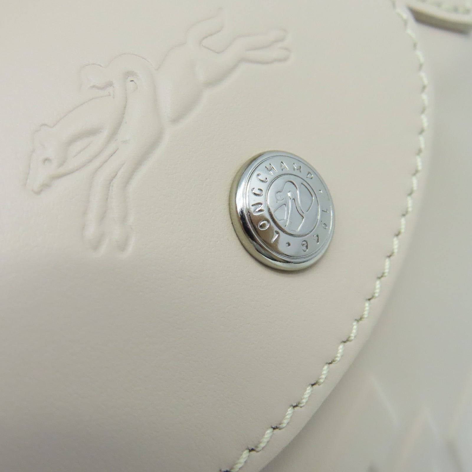 Longchamp 牛皮皮革2Way Shoulder Bag手挽肩背兩用袋杏色