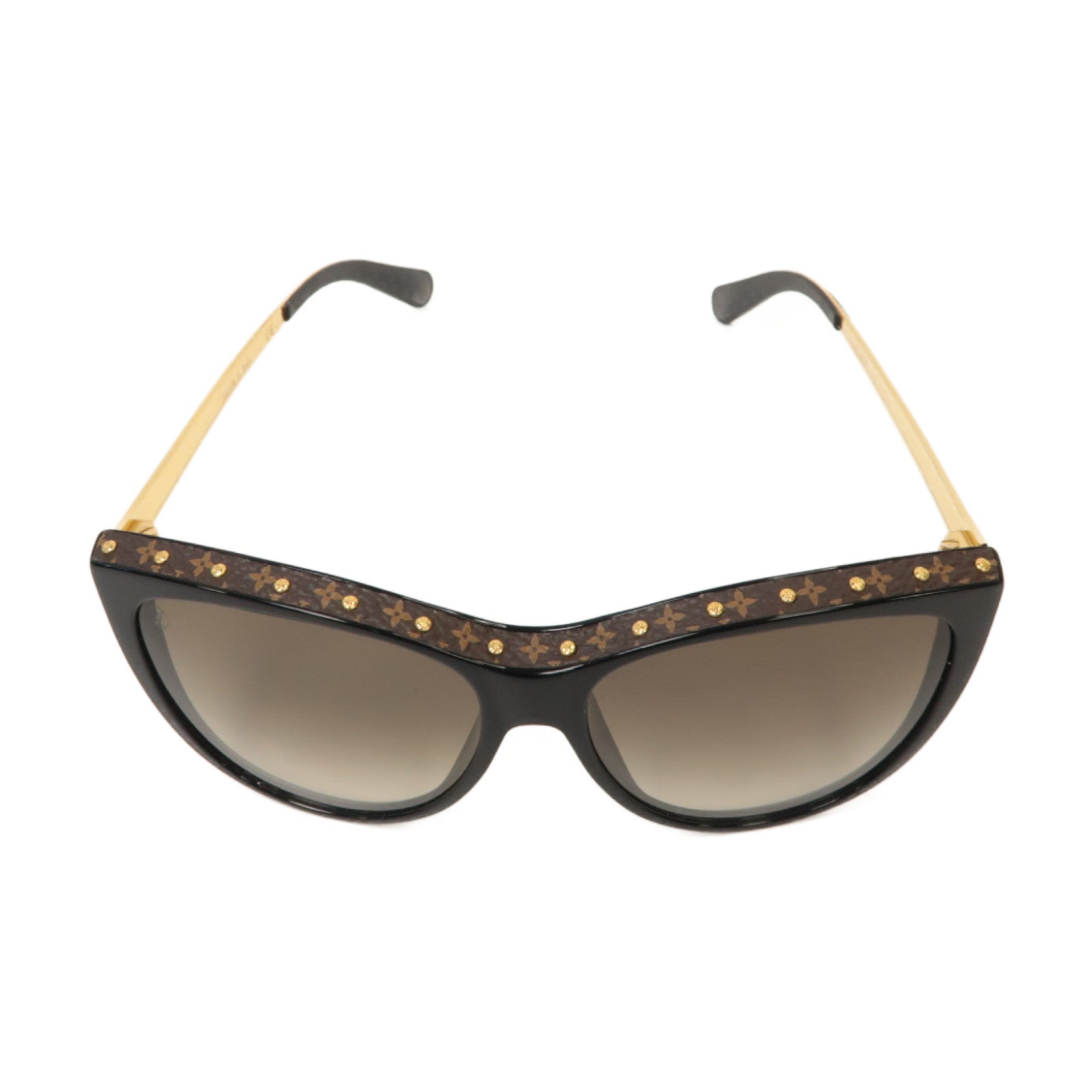 LOUIS VUITTON PVC La Boum Sunglasses金扣太陽眼鏡黑色/啡色