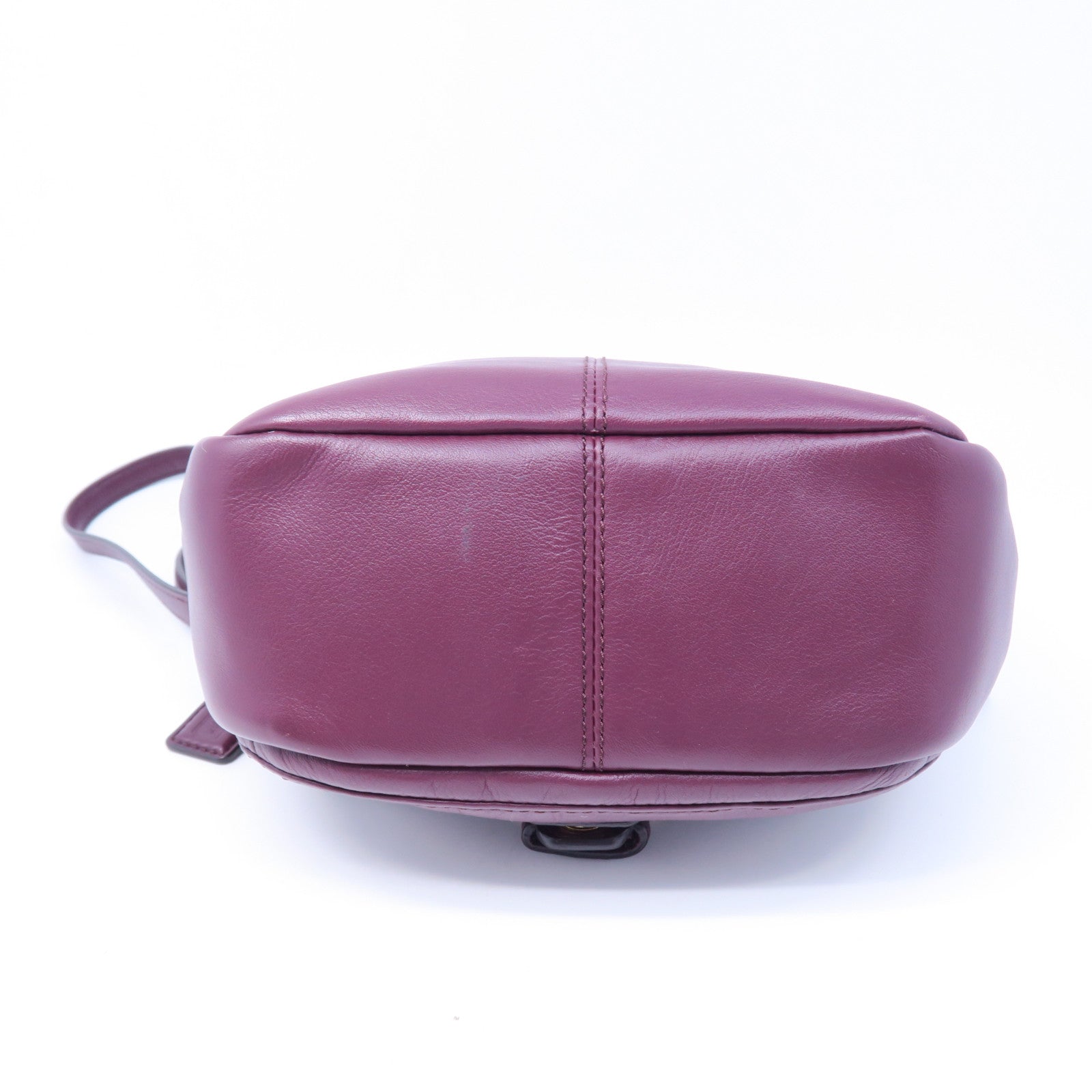 COACH 牛皮皮革Campbell Camera Bag金扣肩背袋酒紅色