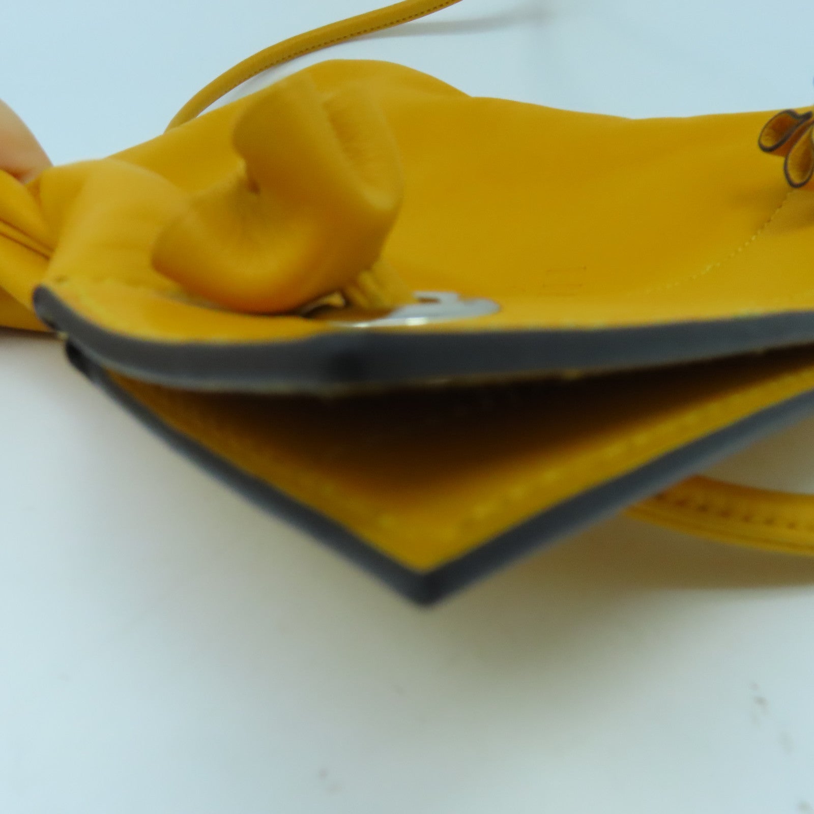 HERMES Swift皮革Aline Mini Shoulder Bag銀扣肩背袋橙色