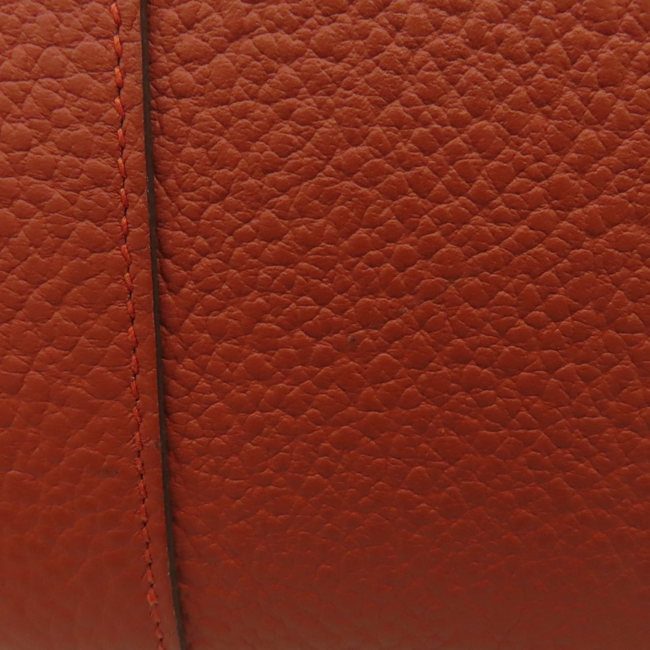 HERMES 帆布Garden Party TPM銀扣手挽袋紅色/橙色