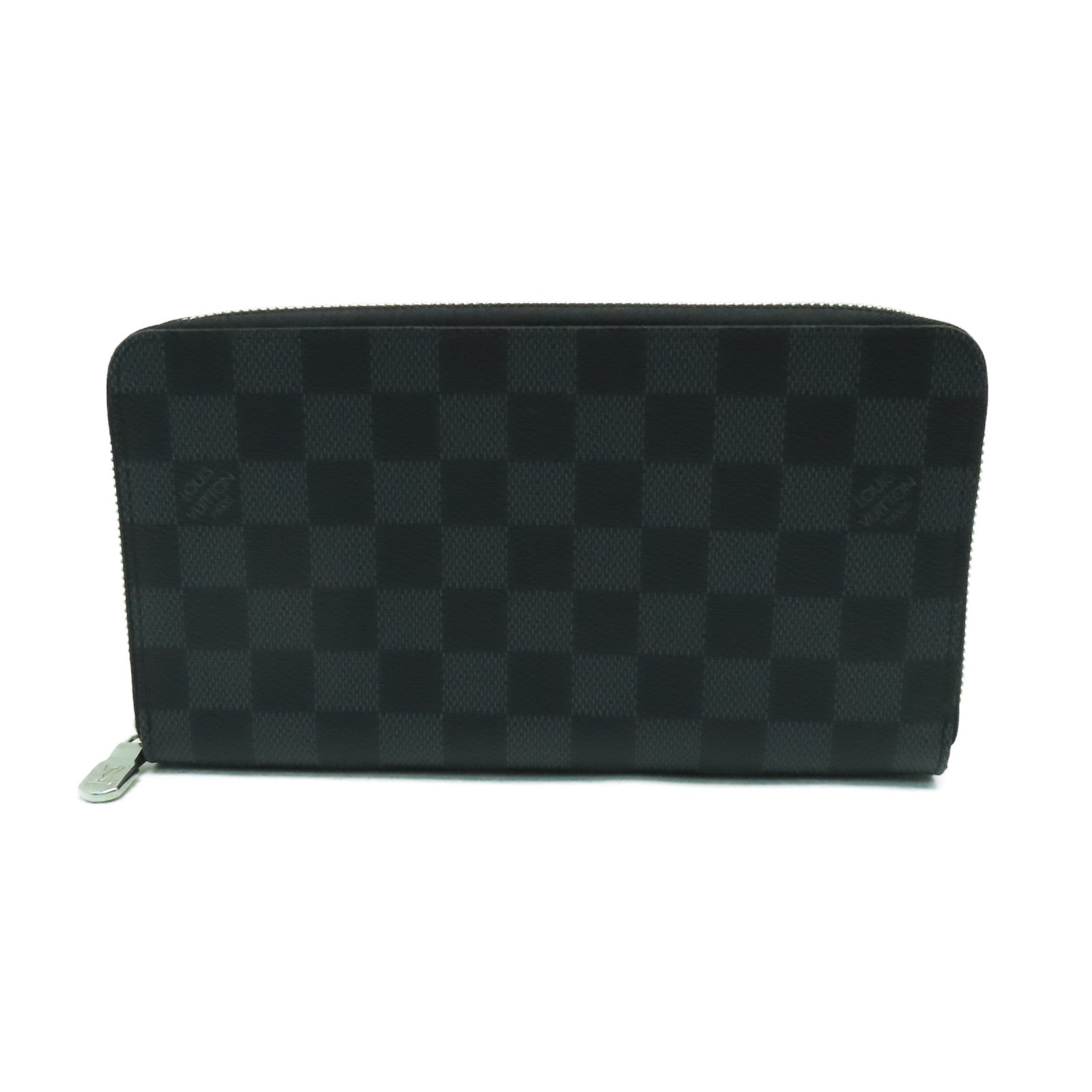 LOUIS VUITTON Damier Zippy Organizer銀扣長錢包黑色