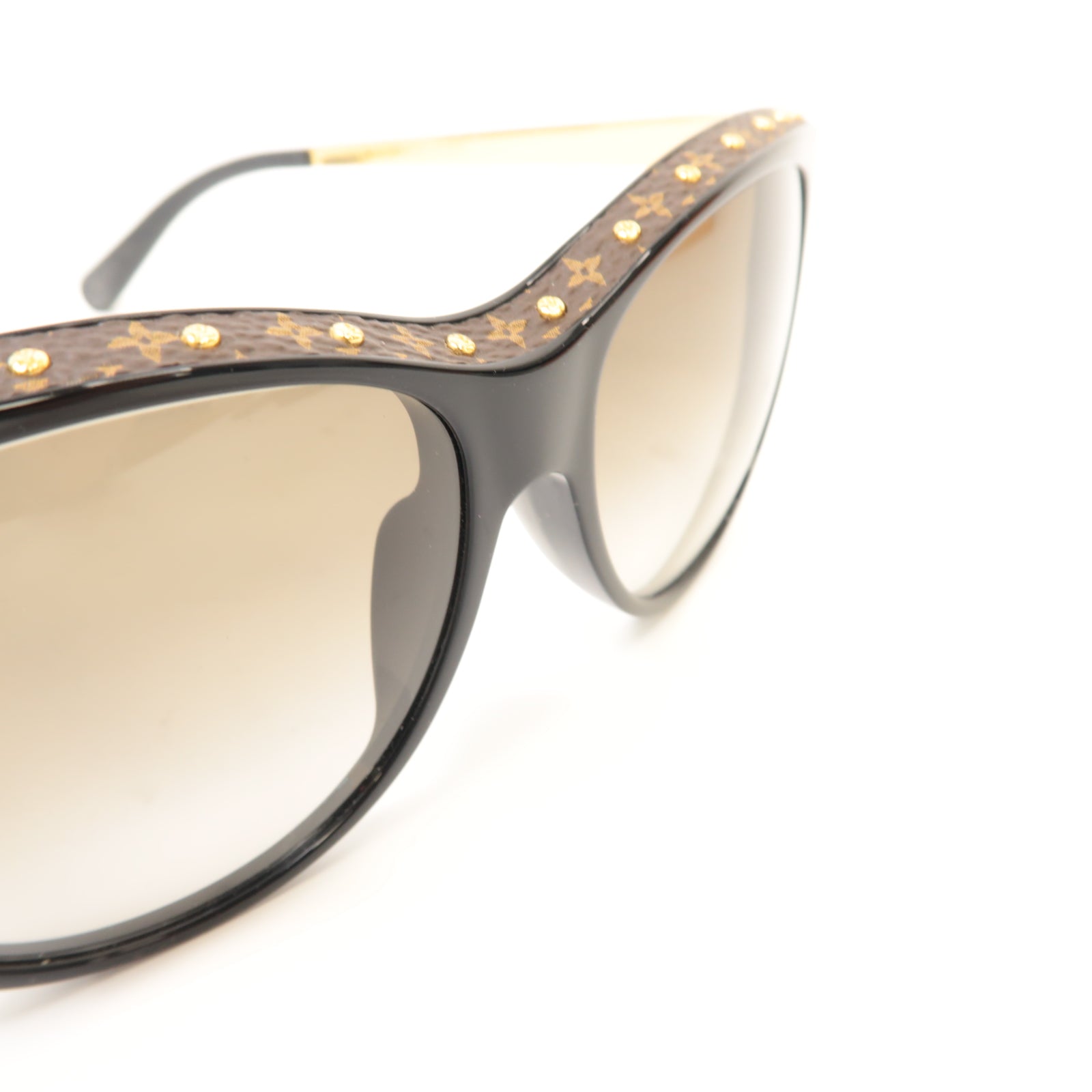 LOUIS VUITTON PVC La Boum Sunglasses金扣太陽眼鏡黑色/啡色