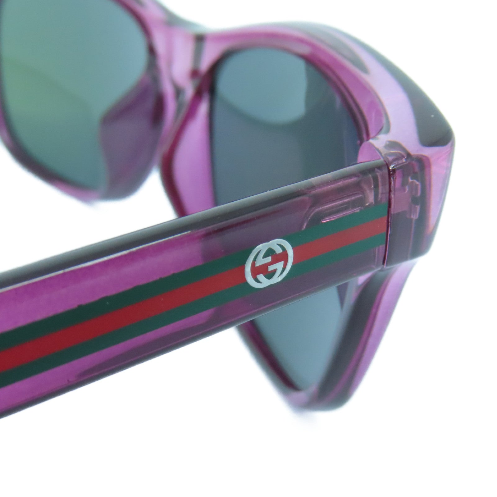 GUCCI PVC Sunglasses silver buckle sunglasses purple