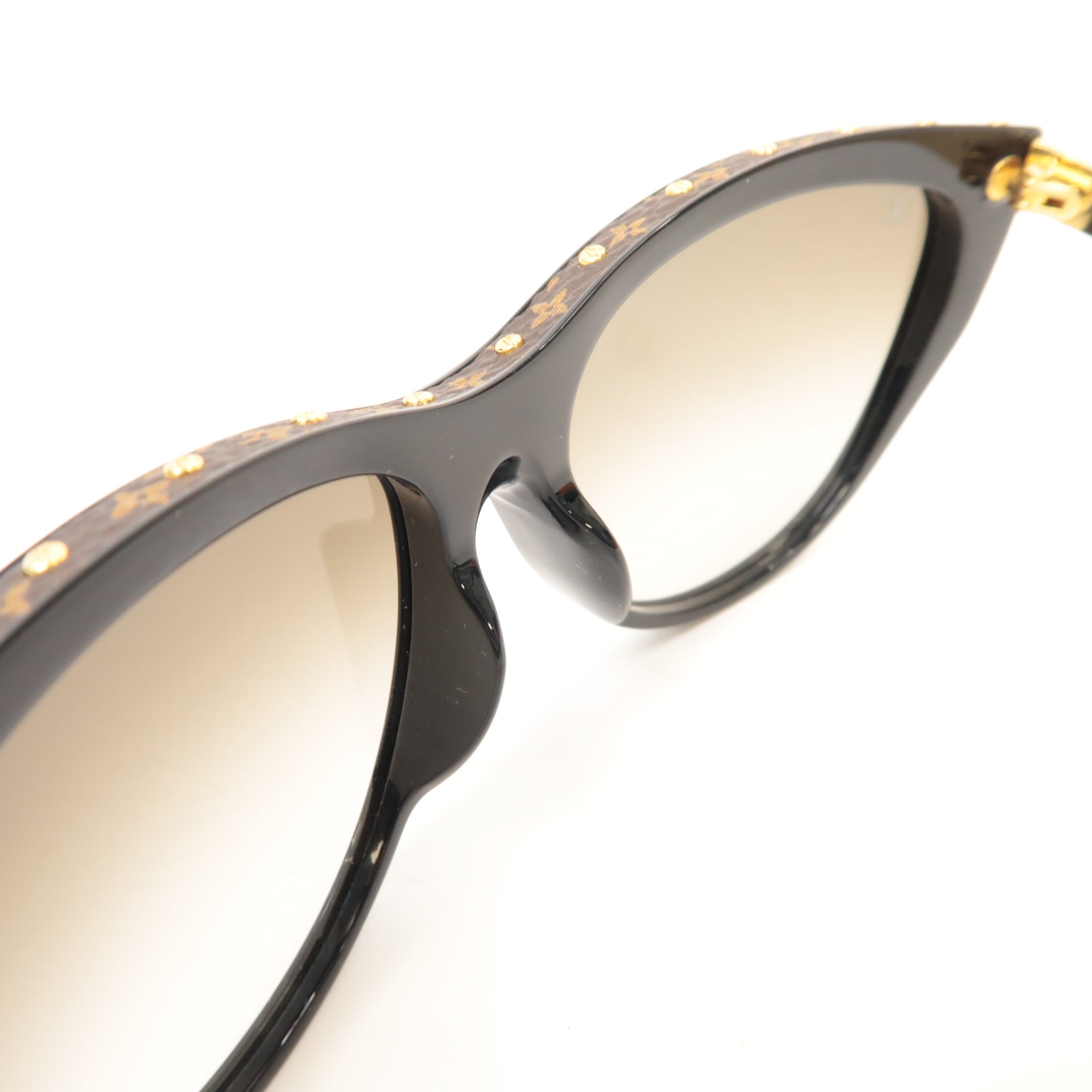 LOUIS VUITTON PVC La Boum Sunglasses金扣太陽眼鏡黑色/啡色