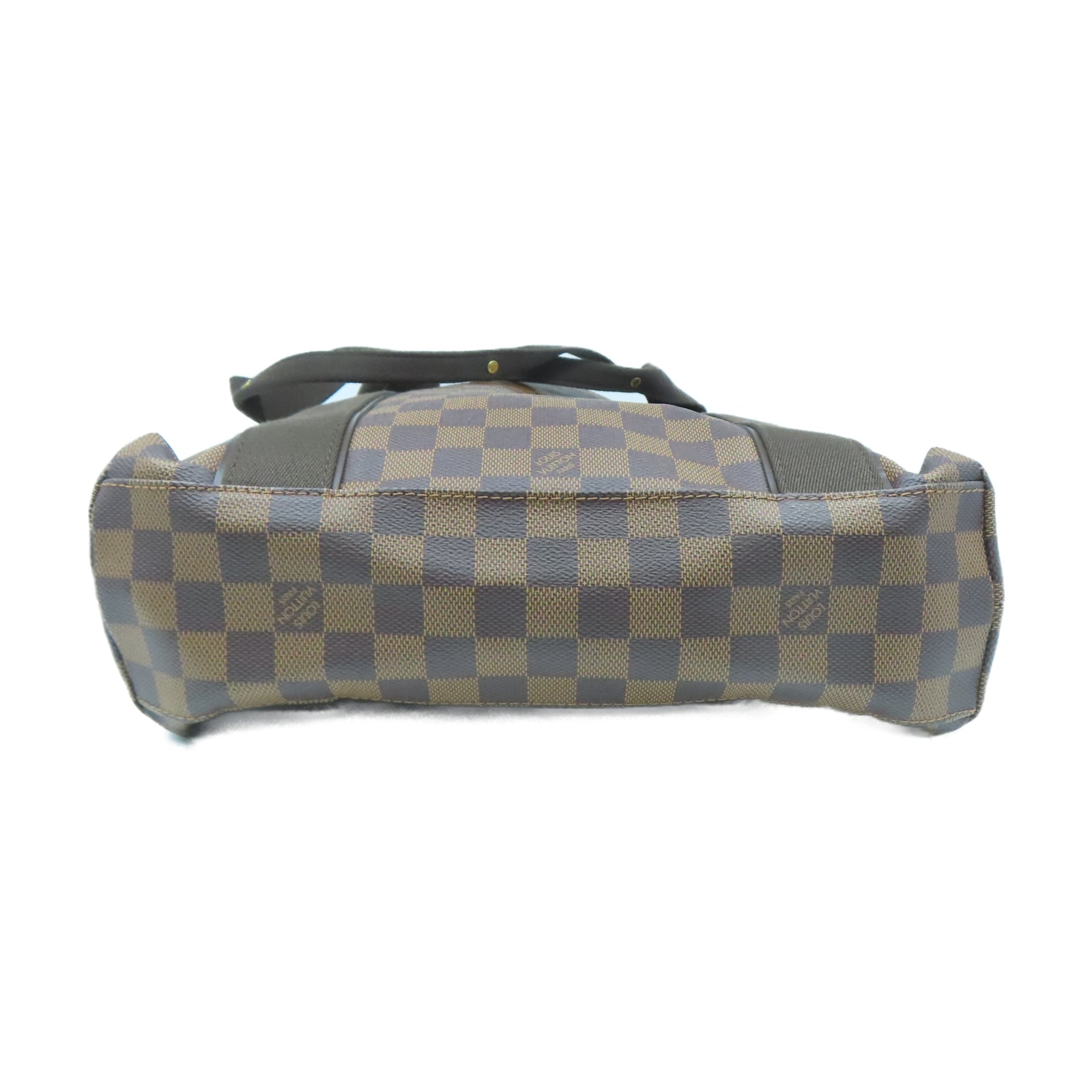 LOUIS VUITTON Damier Ebene Beaubourg金扣手挽袋棕色