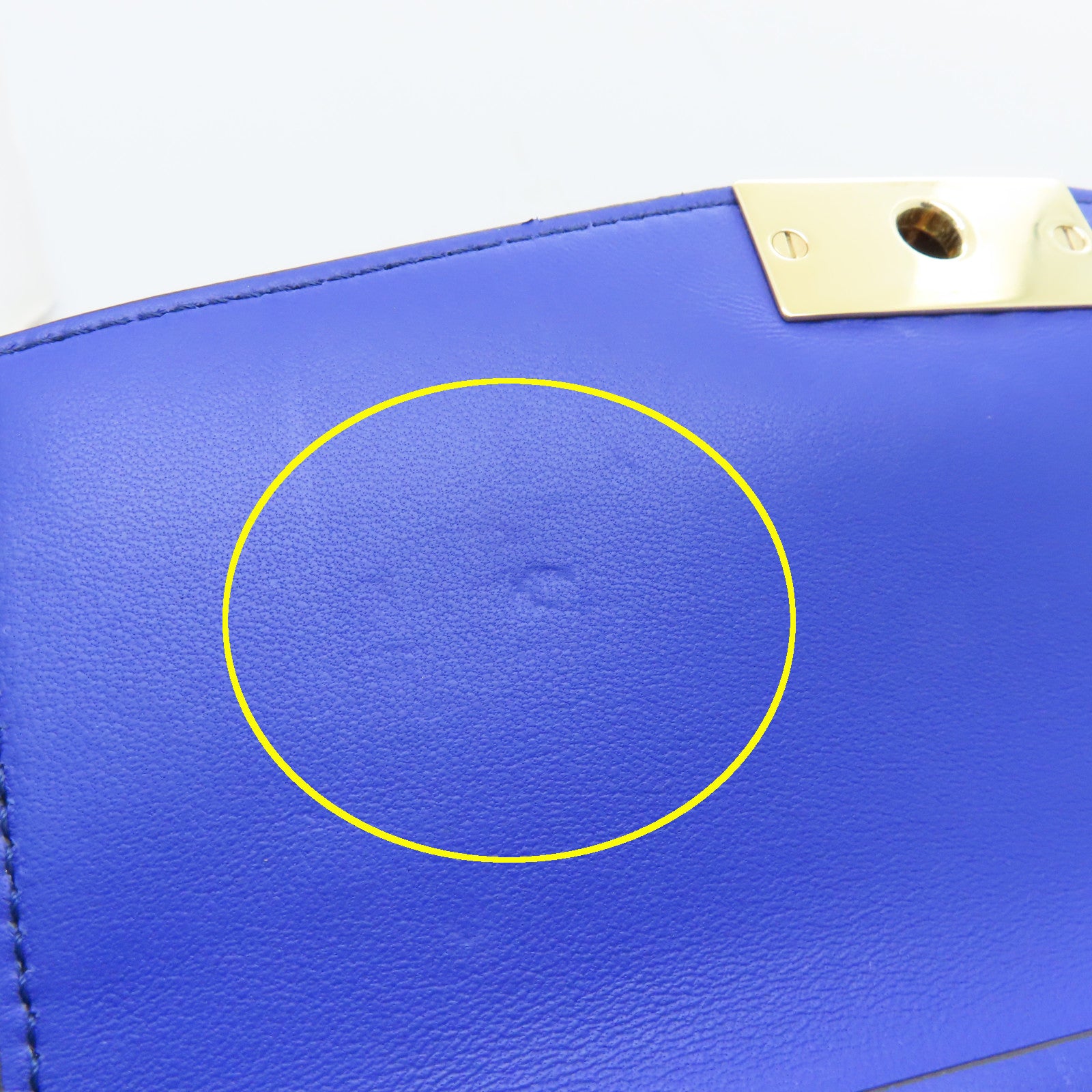 GIVENCHY Sheepskin Leather Shoulder Bag Gold Buckle Handle Shoulder Bag Blue