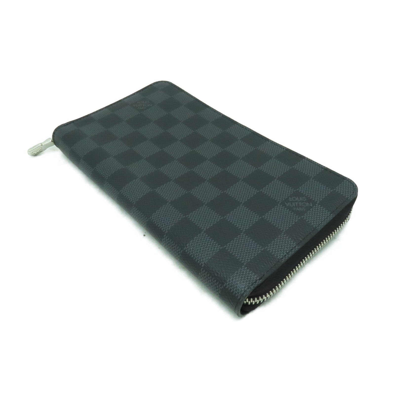 LOUIS VUITTON Damier Zippy Organizer銀扣長錢包黑色