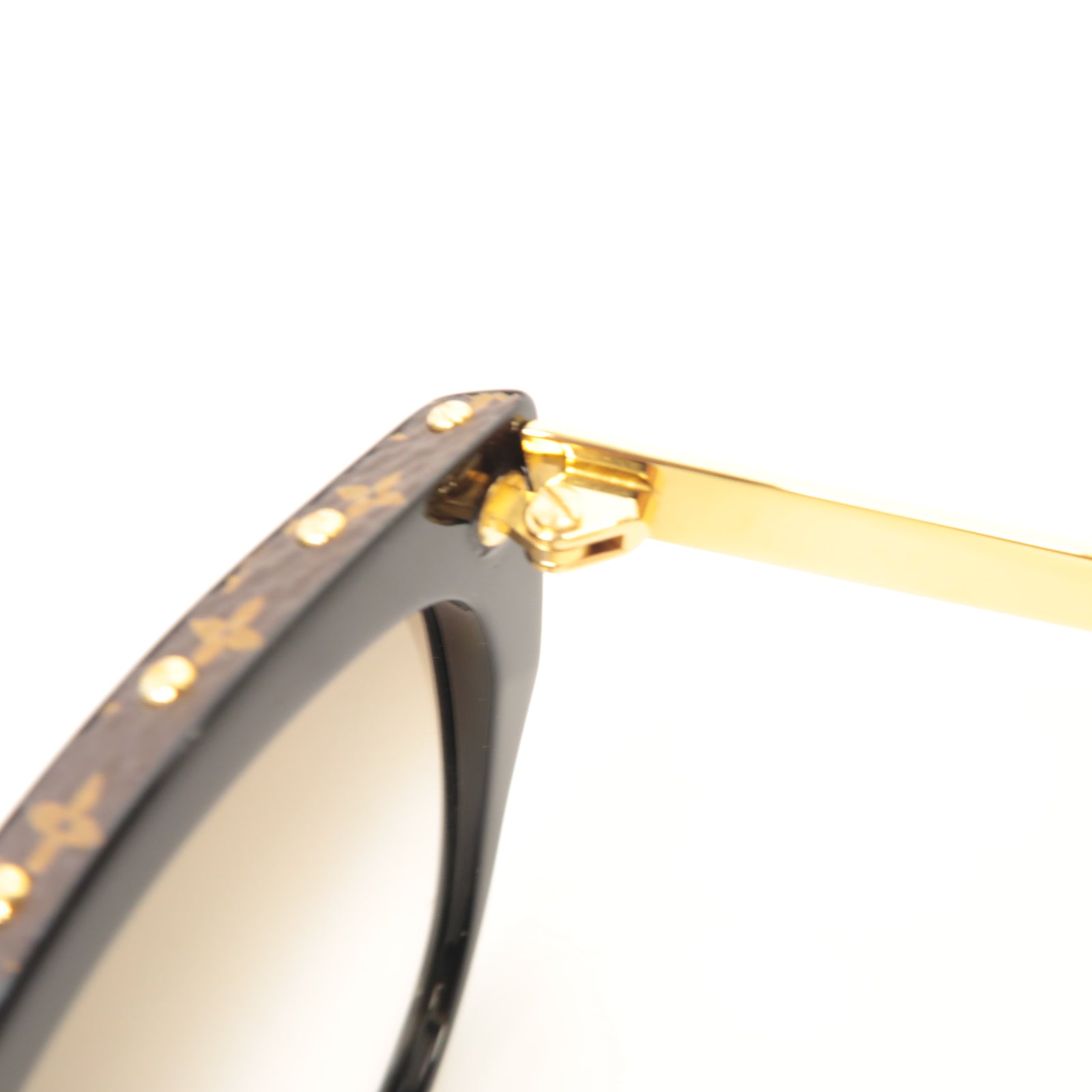 LOUIS VUITTON PVC La Boum Sunglasses金扣太陽眼鏡黑色/啡色