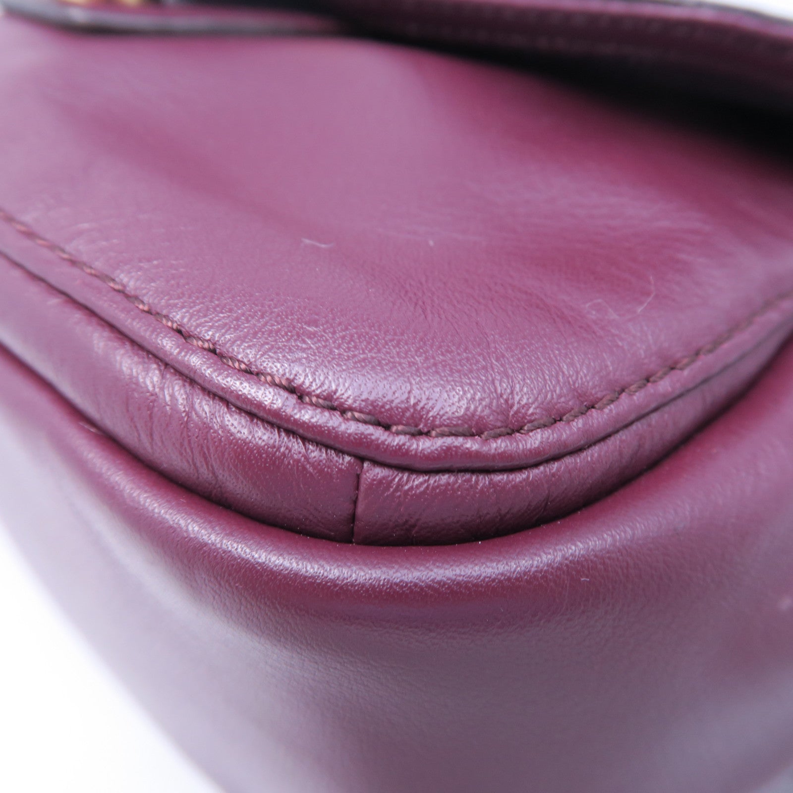 COACH 牛皮皮革Campbell Camera Bag金扣肩背袋酒紅色