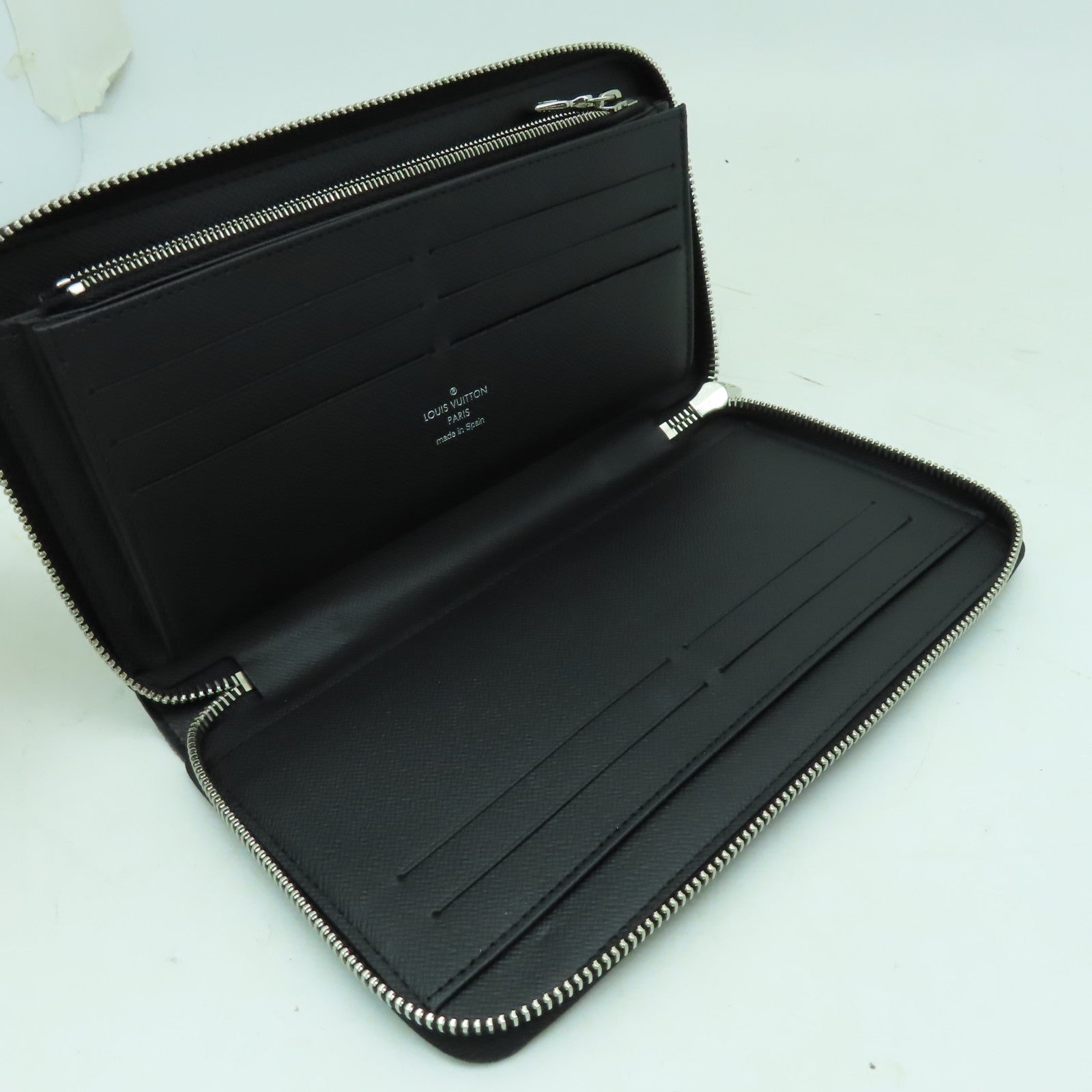 LOUIS VUITTON Damier Zippy Organizer銀扣長錢包黑色