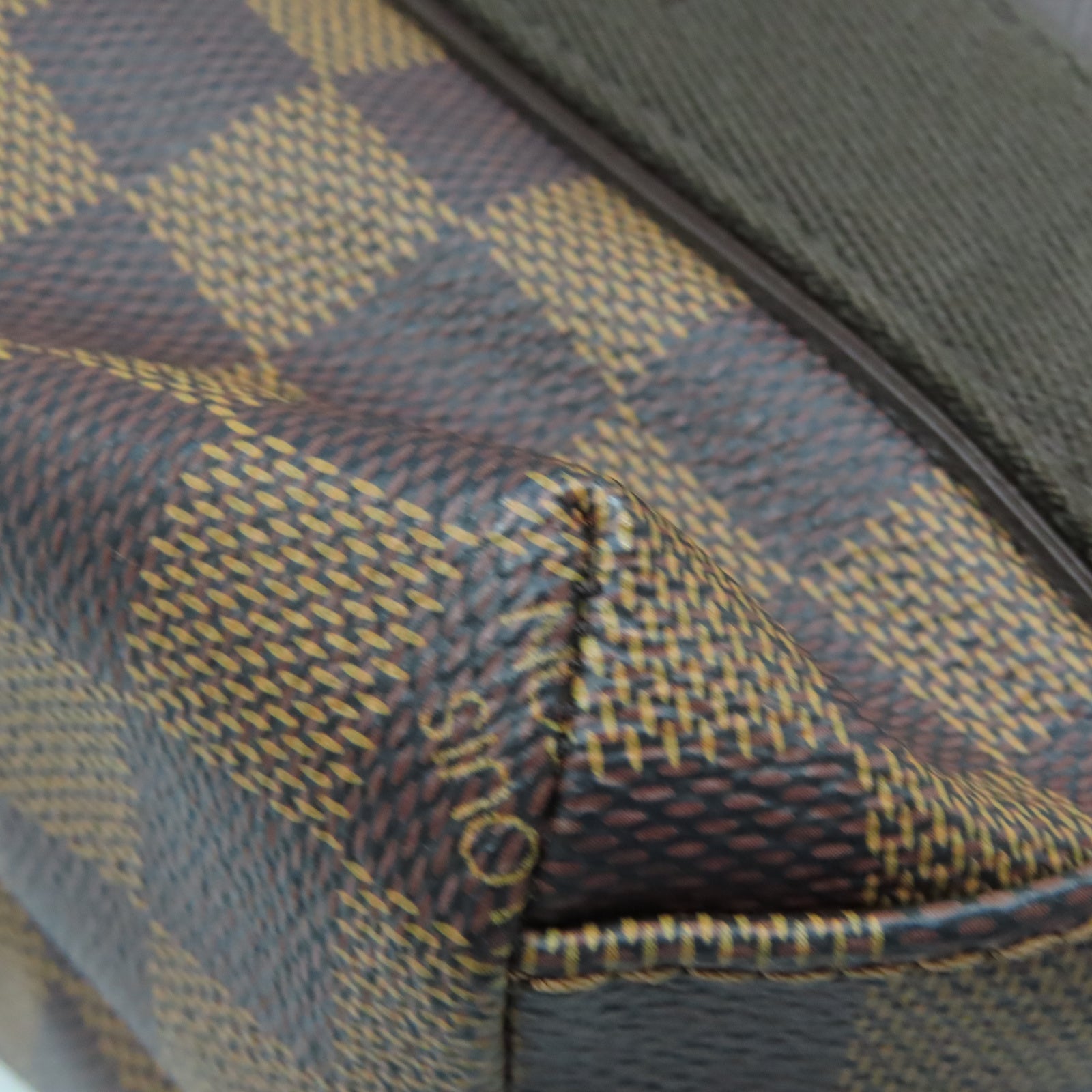 LOUIS VUITTON Damier Ebene Beaubourg金扣手挽袋棕色