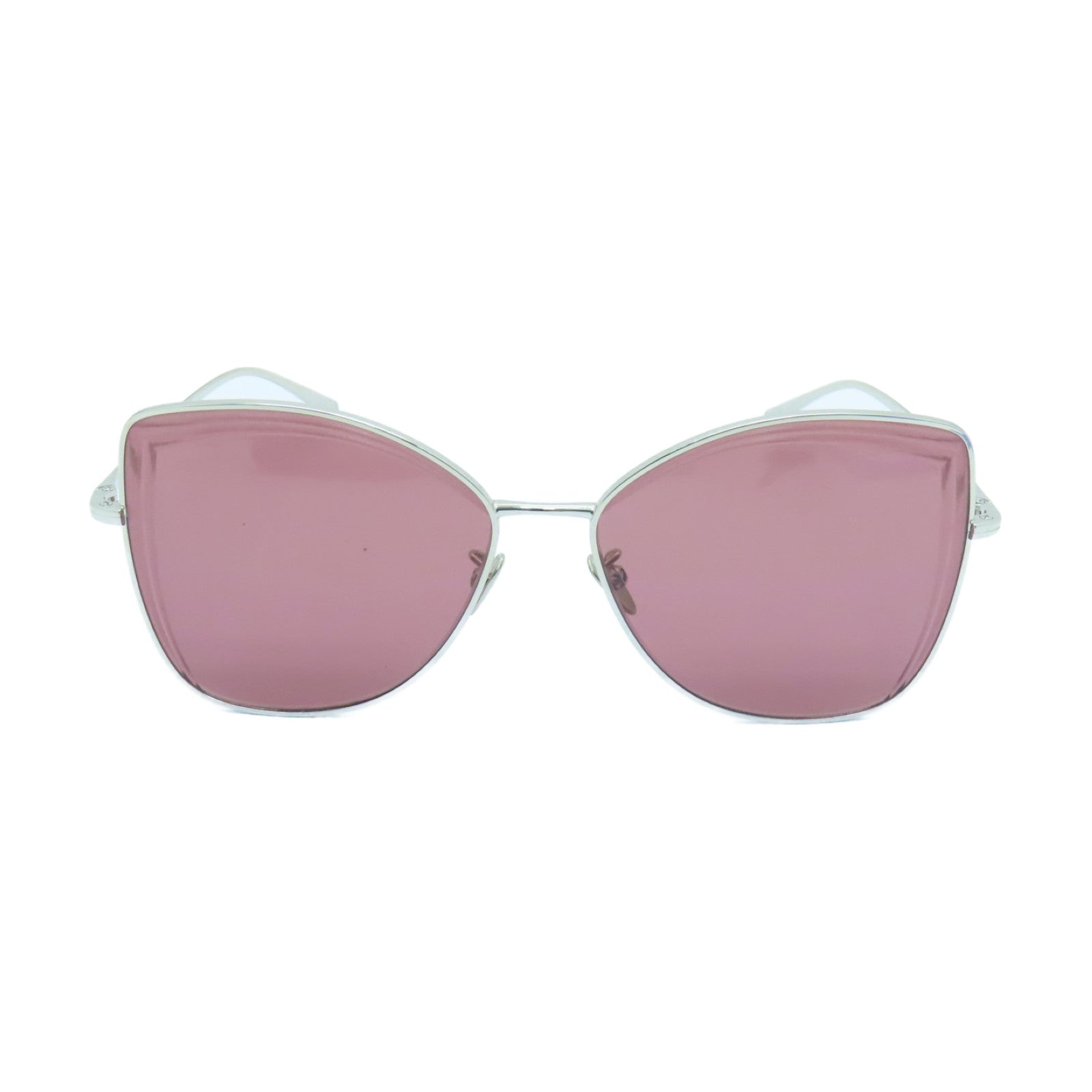 CHANEL 【激減優惠】PVC/金屬Sunglasses太陽眼鏡紫色/銀色