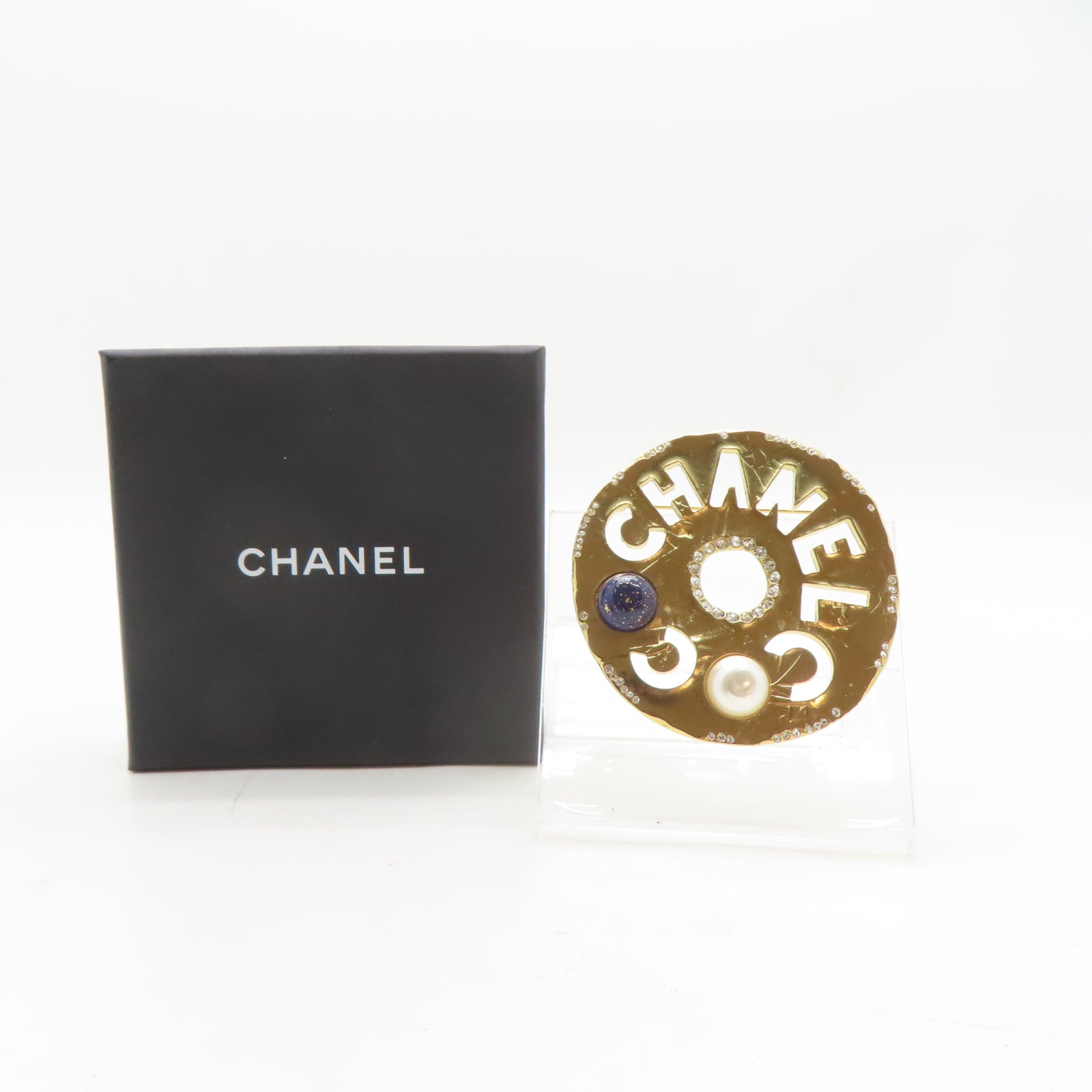 CHANEL 金屬/PVC Brooch胸針金色