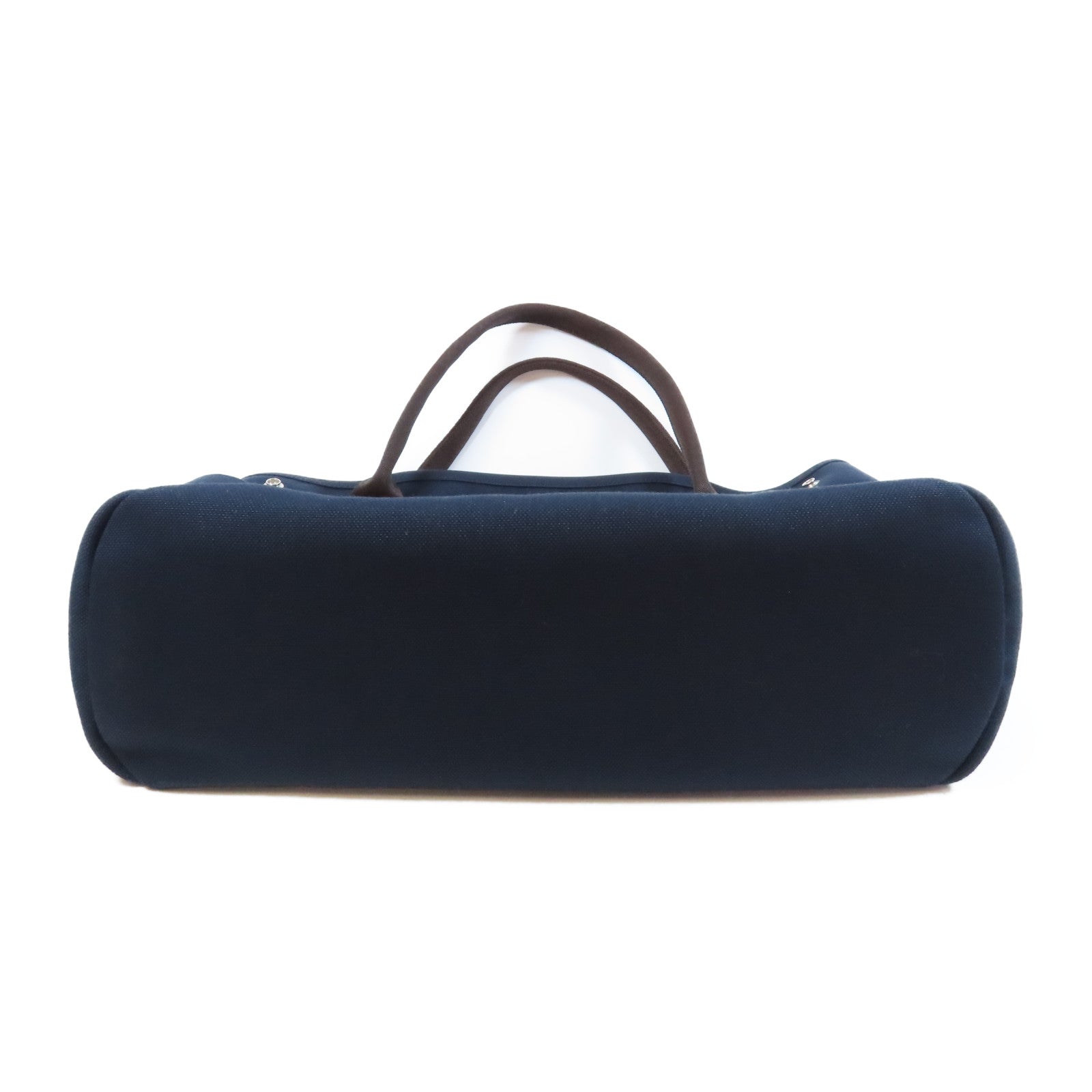 HERMES 帆布Sac De Pansage Groom銀扣手挽肩背兩用袋海軍藍色
