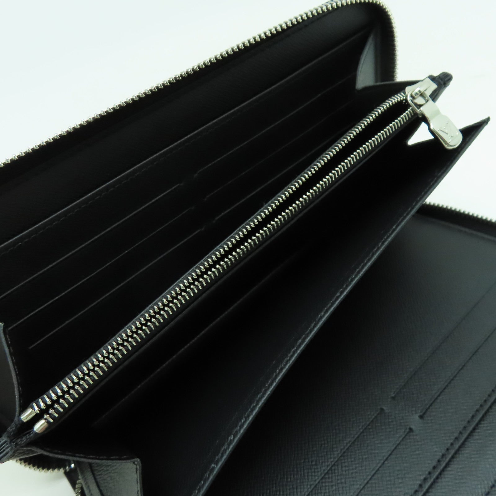 LOUIS VUITTON Damier Zippy Organizer銀扣長錢包黑色