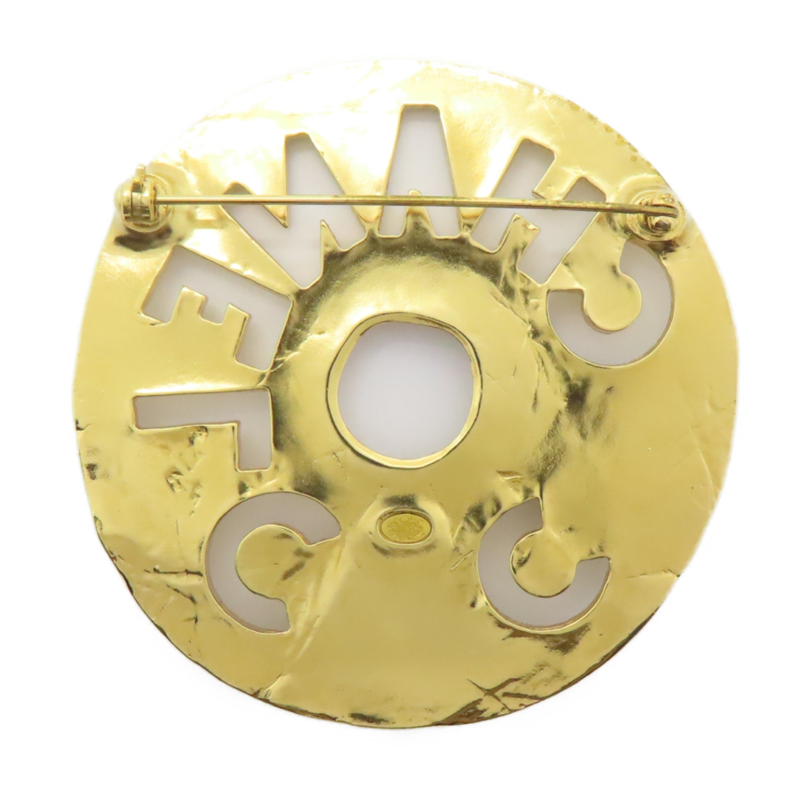 CHANEL 金屬/PVC Brooch胸針金色