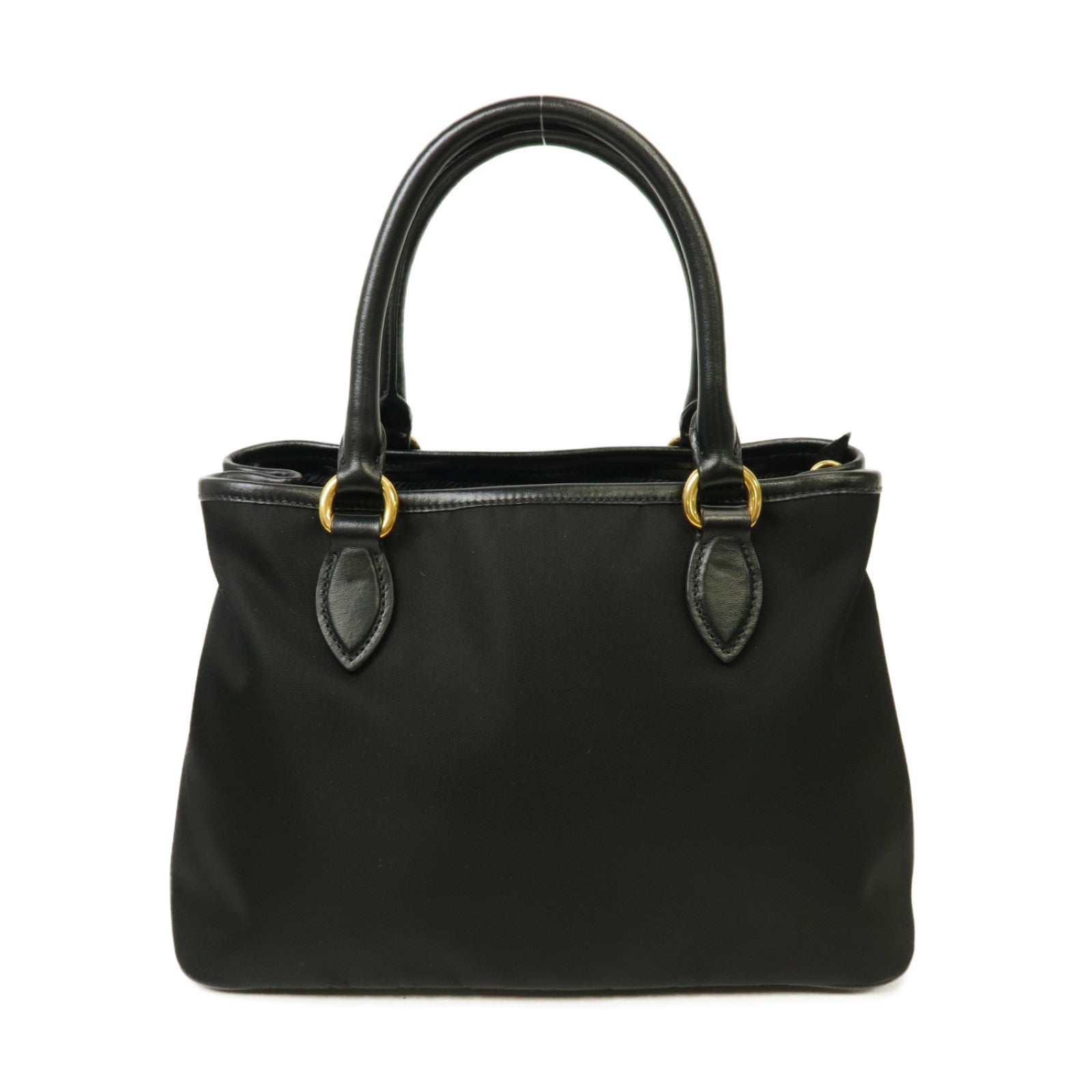 PRADA 尼龍2 Way Shoulder金扣手挽肩背兩用袋黑色