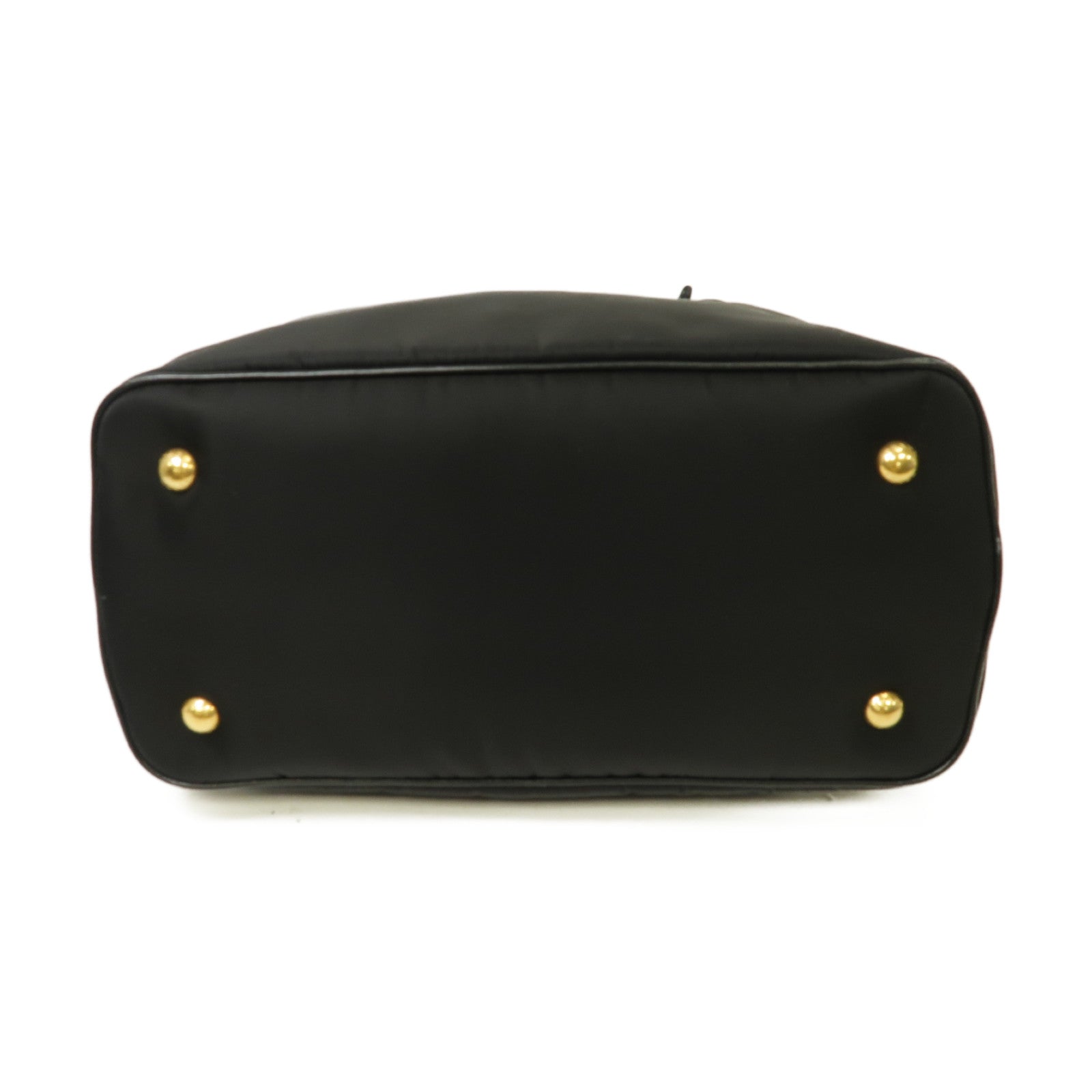 PRADA 尼龍2 Way Shoulder金扣手挽肩背兩用袋黑色