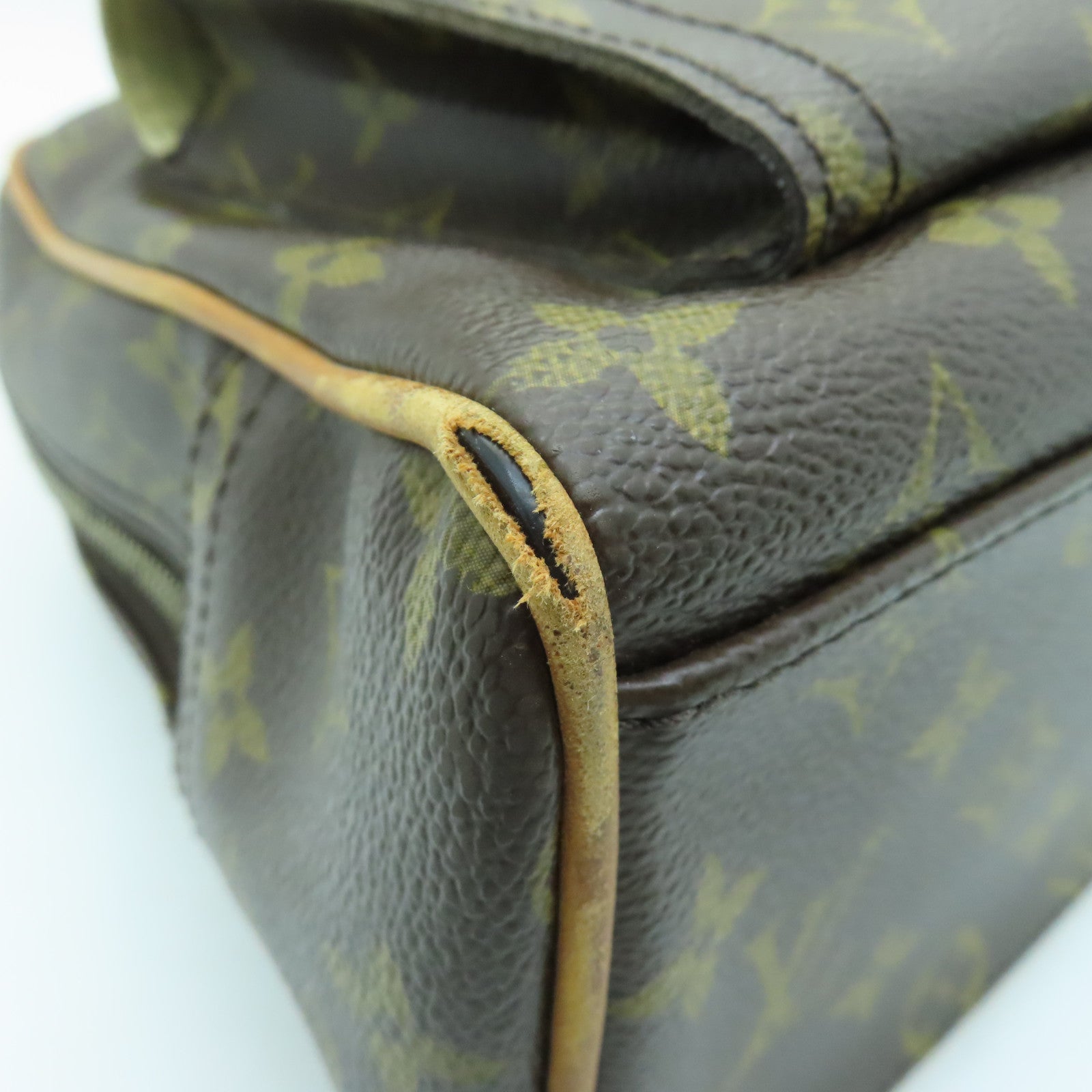LOUIS VUITTON Monogram Manhattan GM金扣手挽袋棕色