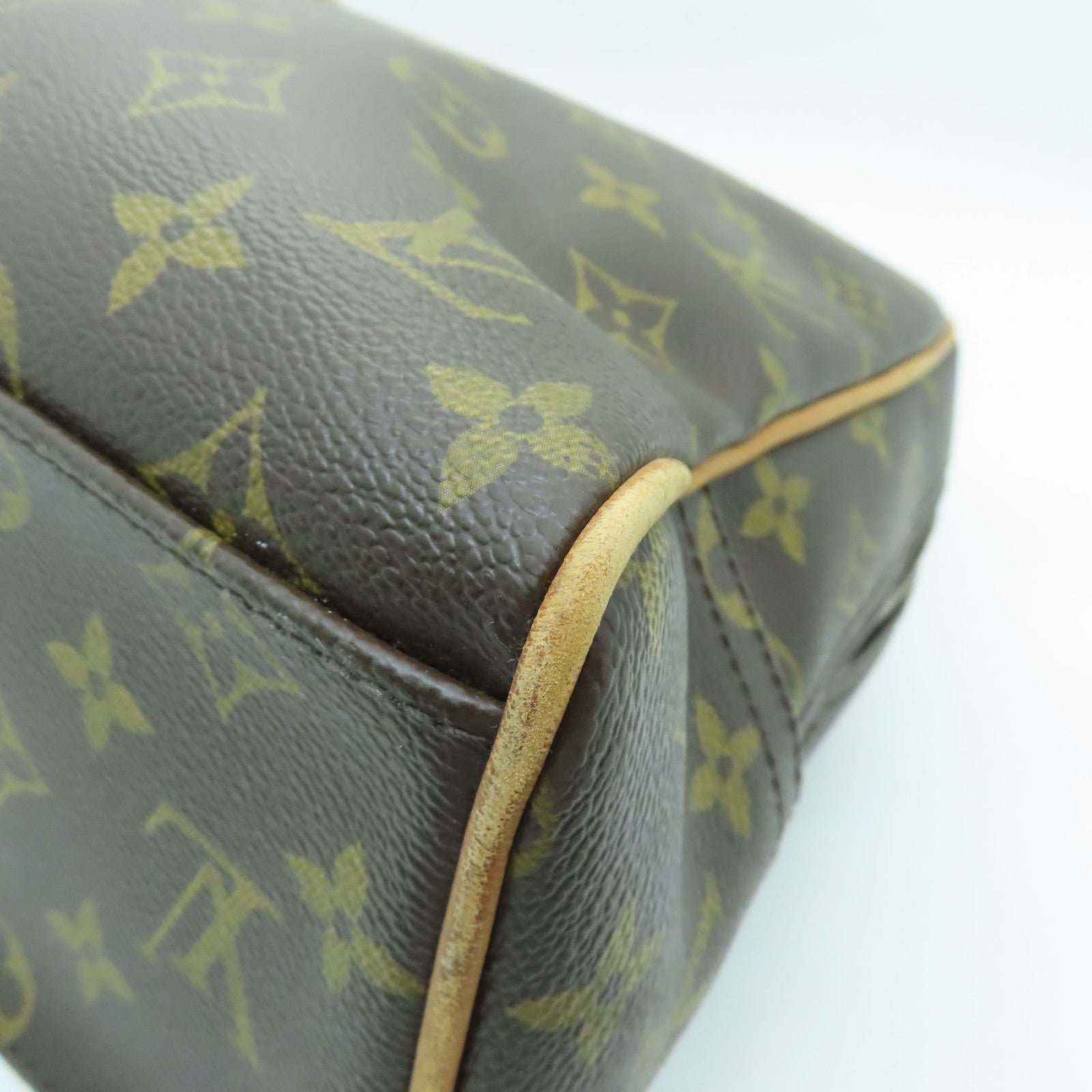 LOUIS VUITTON Monogram Manhattan GM金扣手挽袋棕色