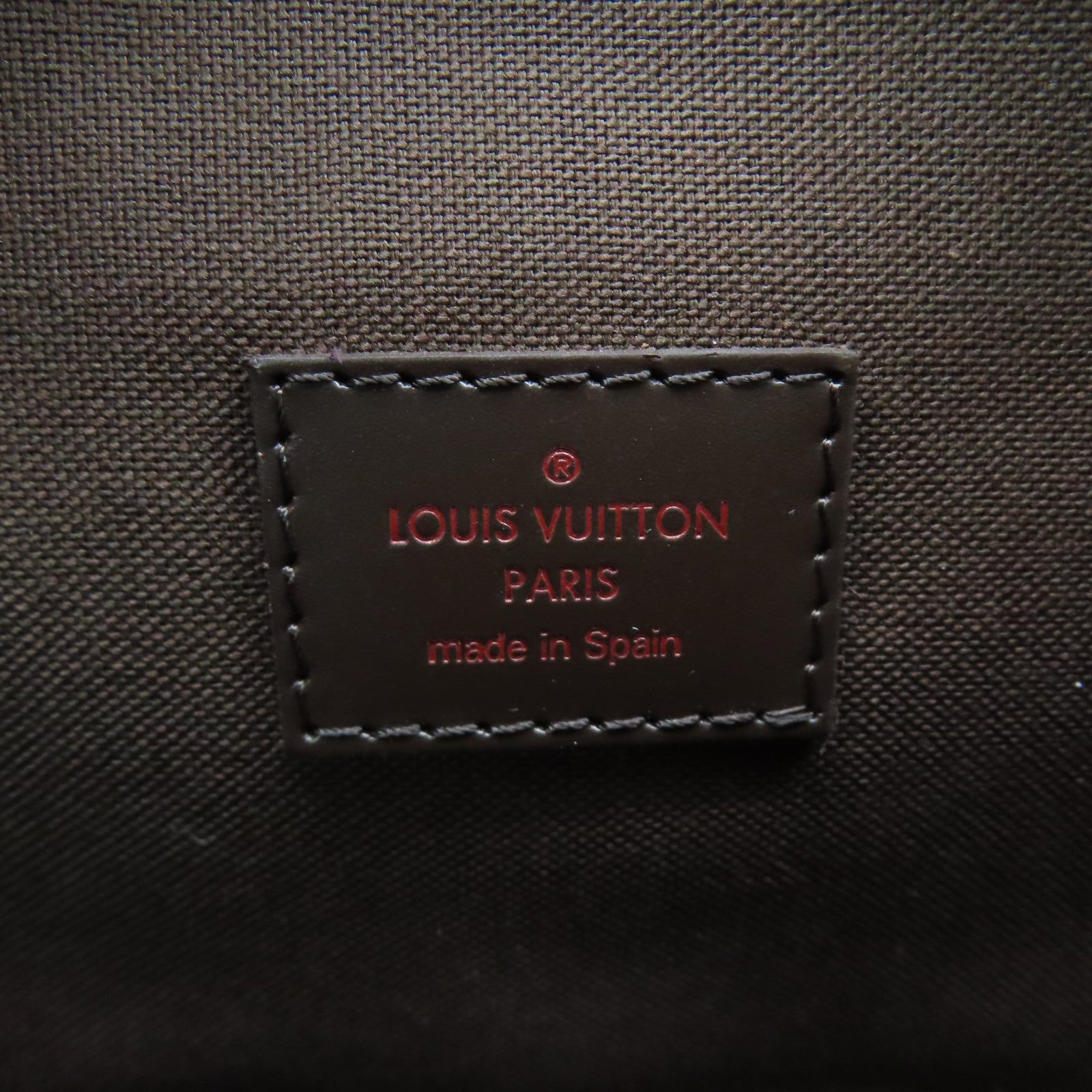 LOUIS VUITTON Damier Ebene Beaubourg金扣手挽袋棕色