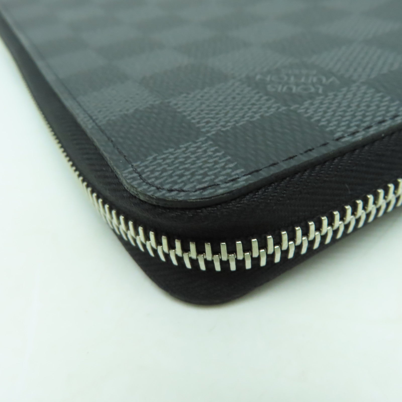 LOUIS VUITTON Damier Zippy Organizer銀扣長錢包黑色
