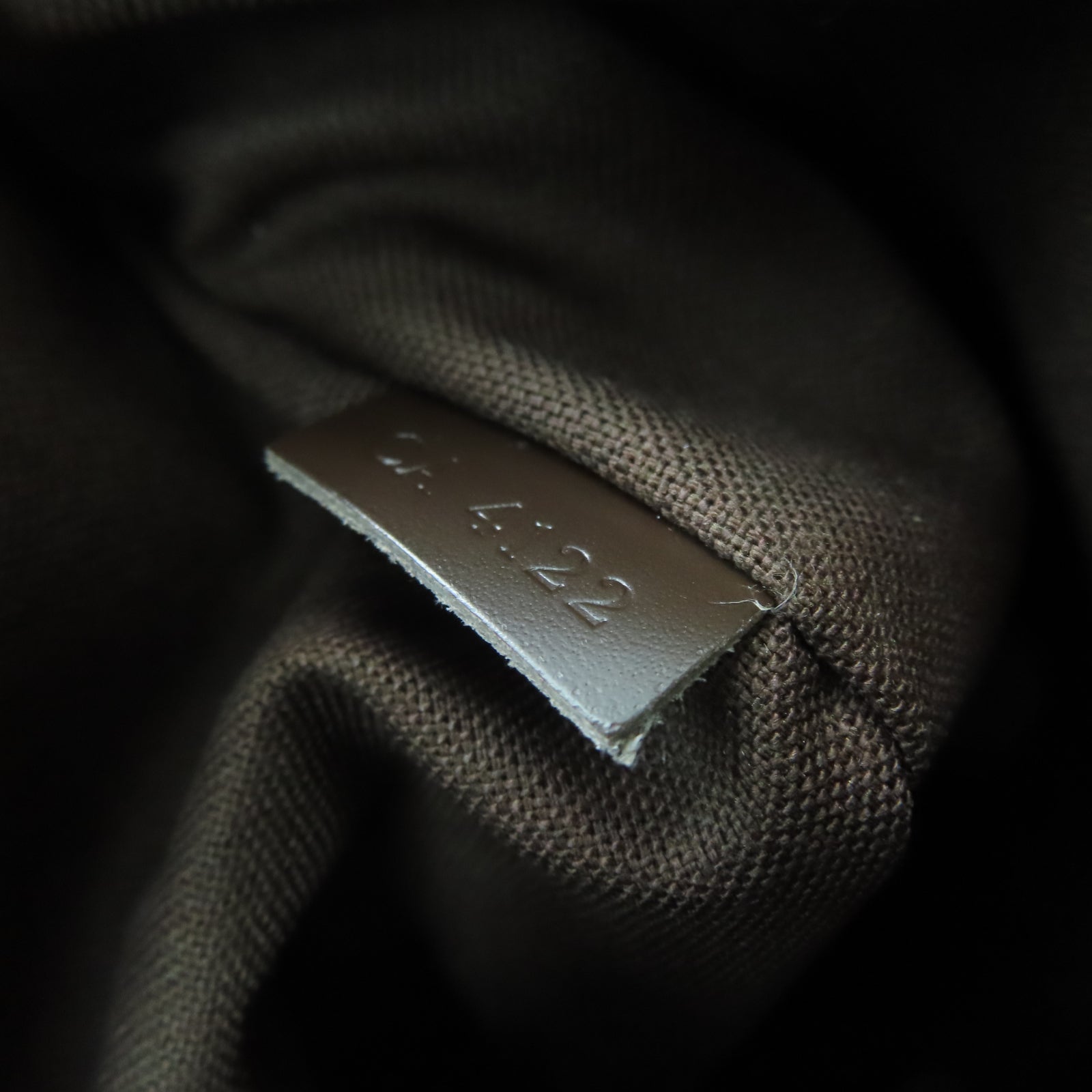 LOUIS VUITTON Damier Ebene Beaubourg金扣手挽袋棕色
