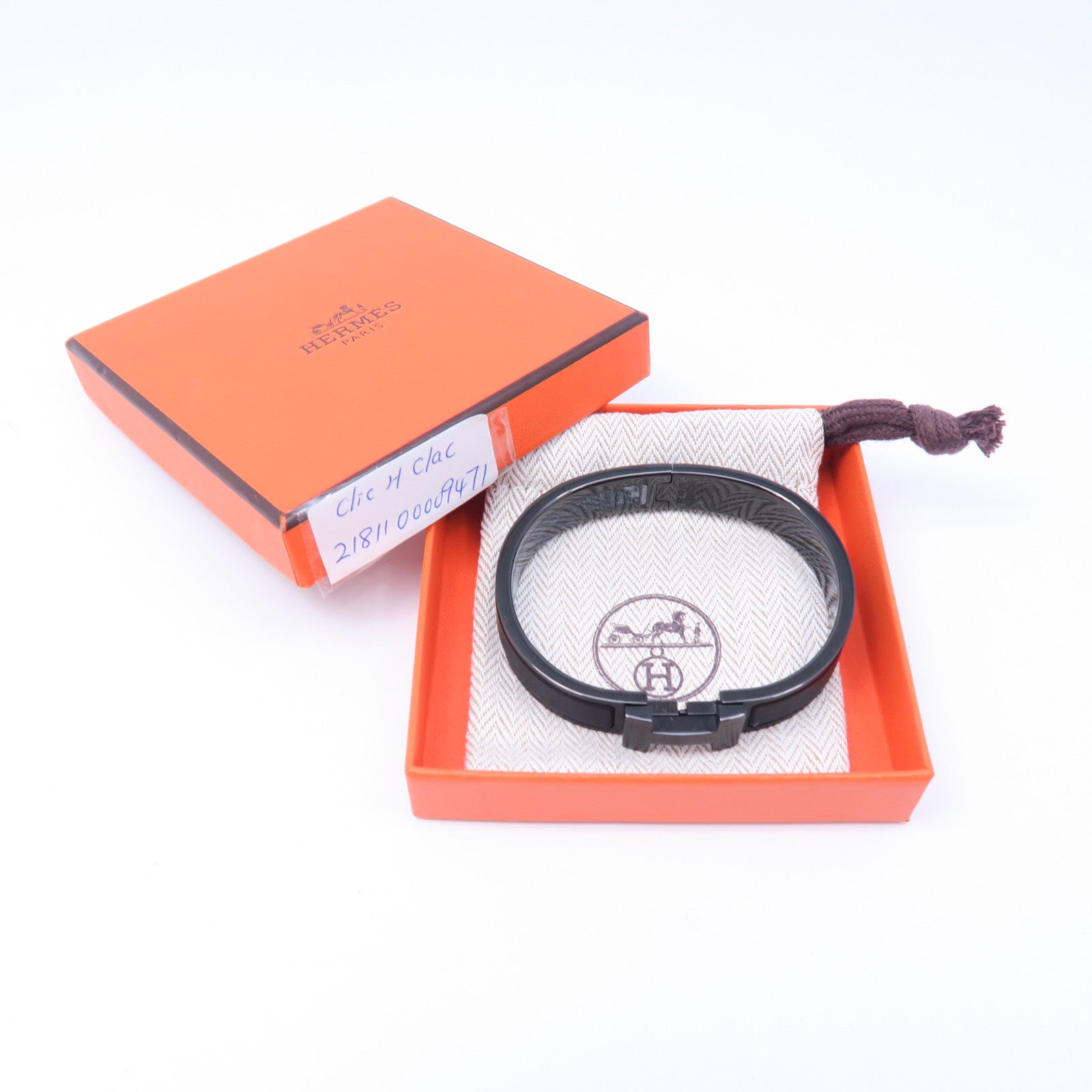 HERMES 金屬Clic H Clac手環黑色