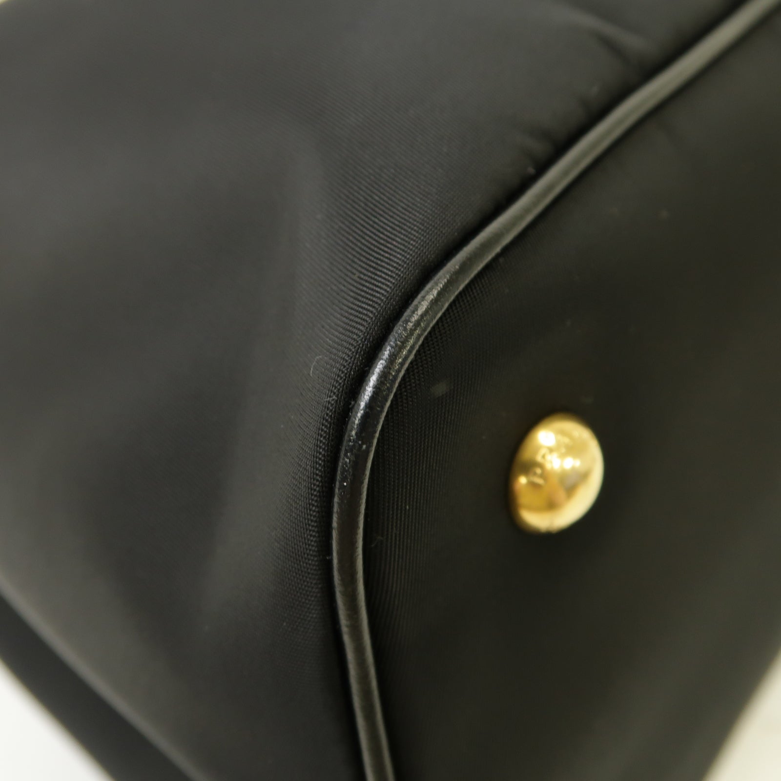 PRADA 尼龍2 Way Shoulder金扣手挽肩背兩用袋黑色