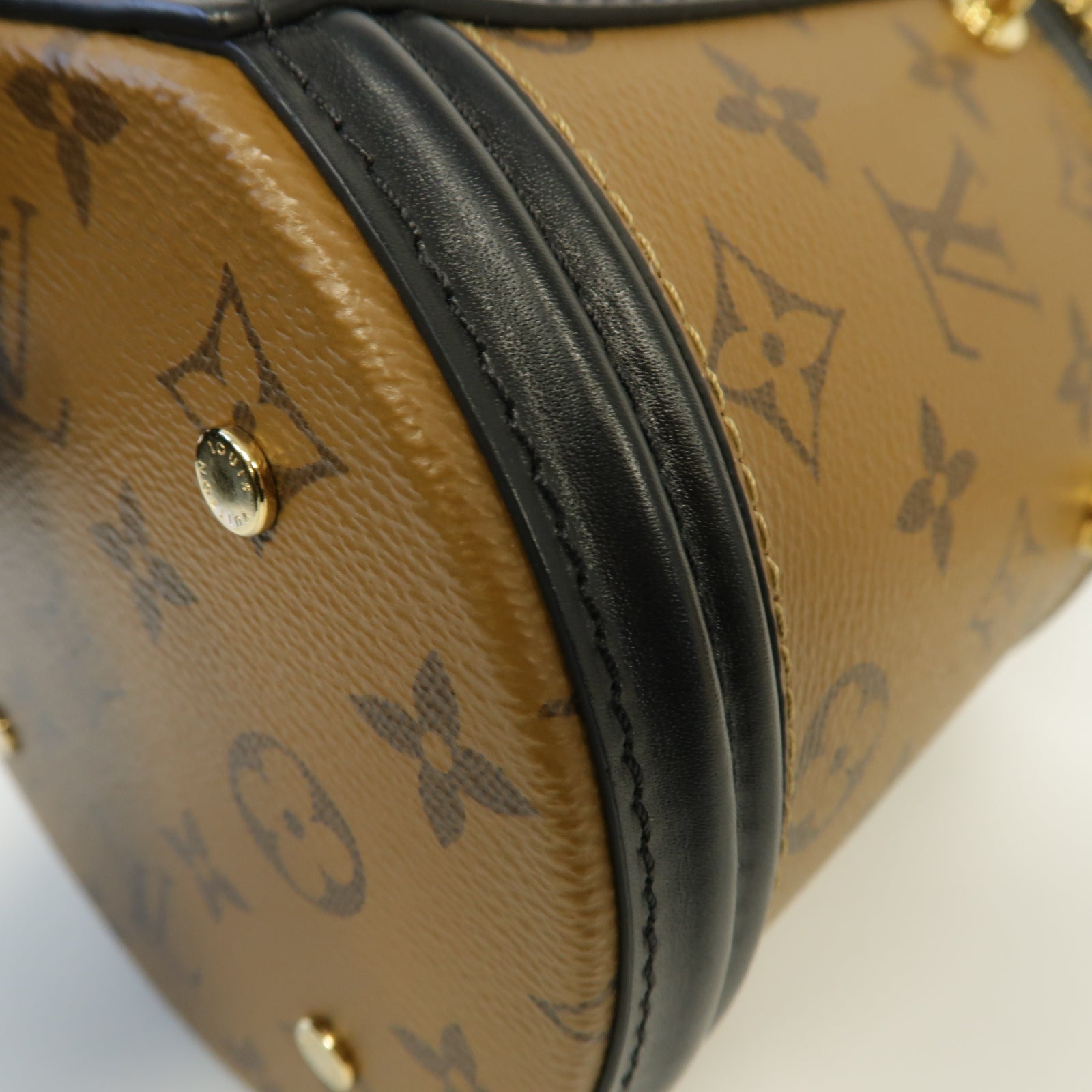 LOUIS VUITTON Monogram Cannes金扣手挽肩背兩用袋啡色