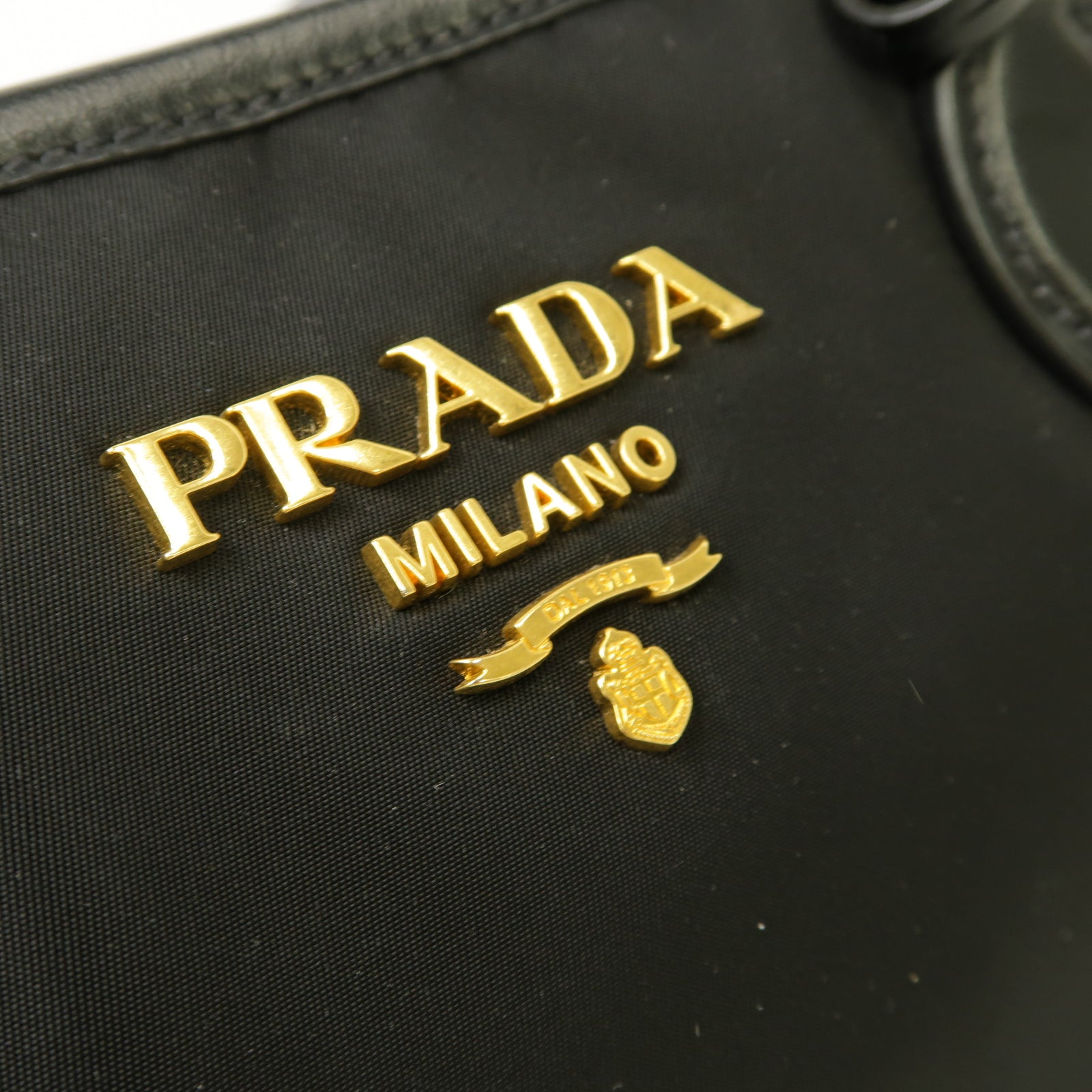 PRADA 尼龍2 Way Shoulder金扣手挽肩背兩用袋黑色