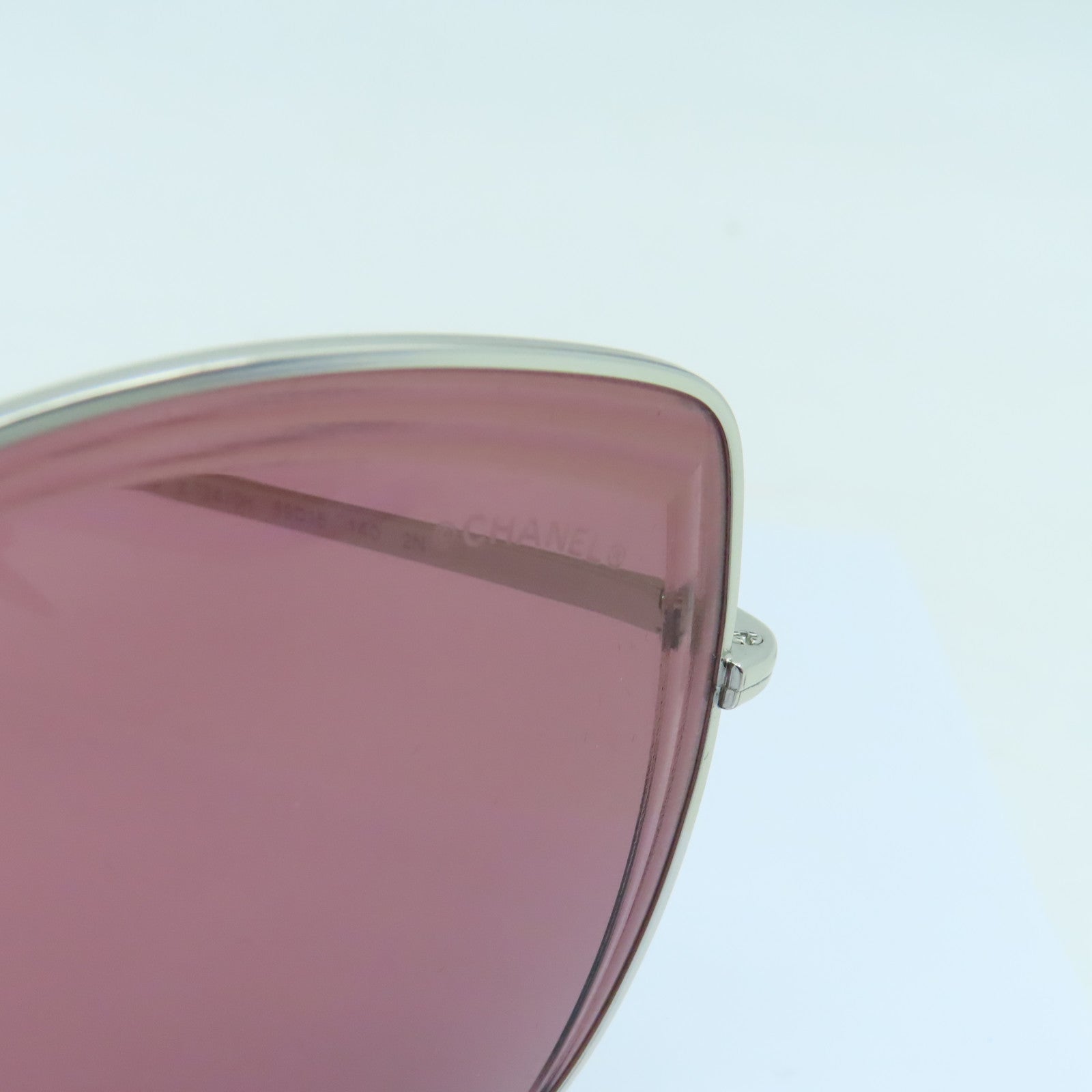 CHANEL 【激減優惠】PVC/金屬Sunglasses太陽眼鏡紫色/銀色
