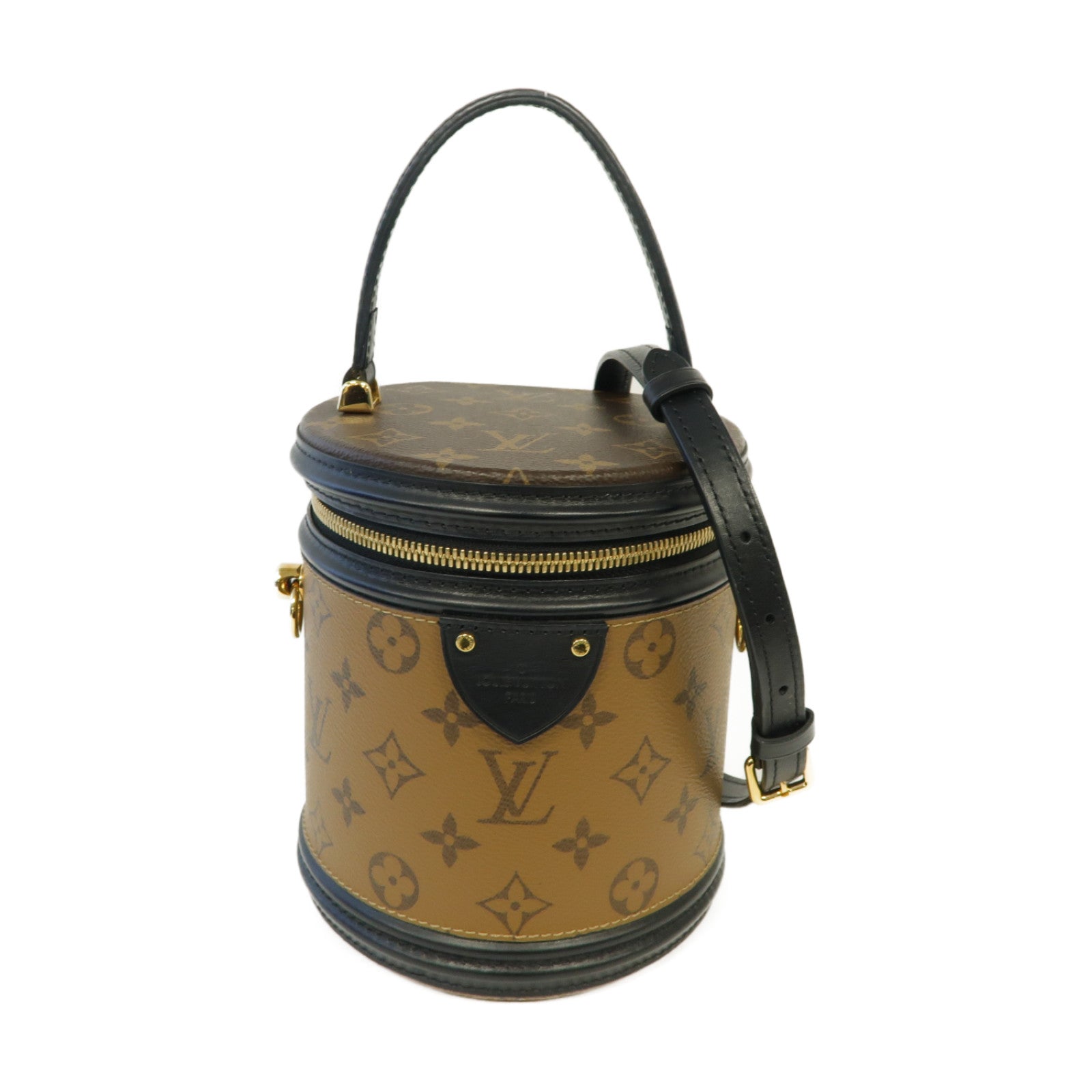 LOUIS VUITTON Monogram Cannes金扣手挽肩背兩用袋啡色