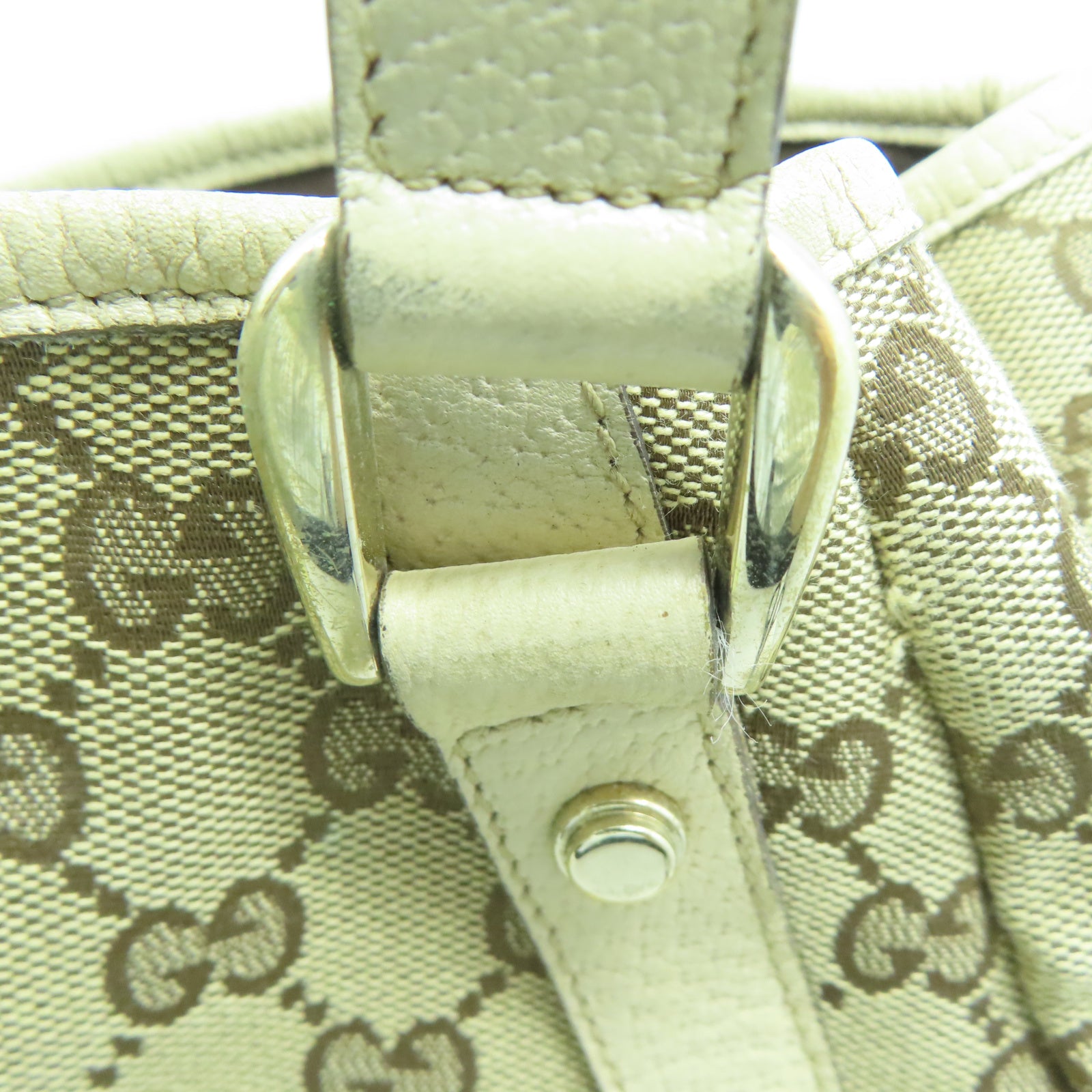 GUCCI 【激減優惠】帆布Shoulder Bag金扣肩背袋棕色