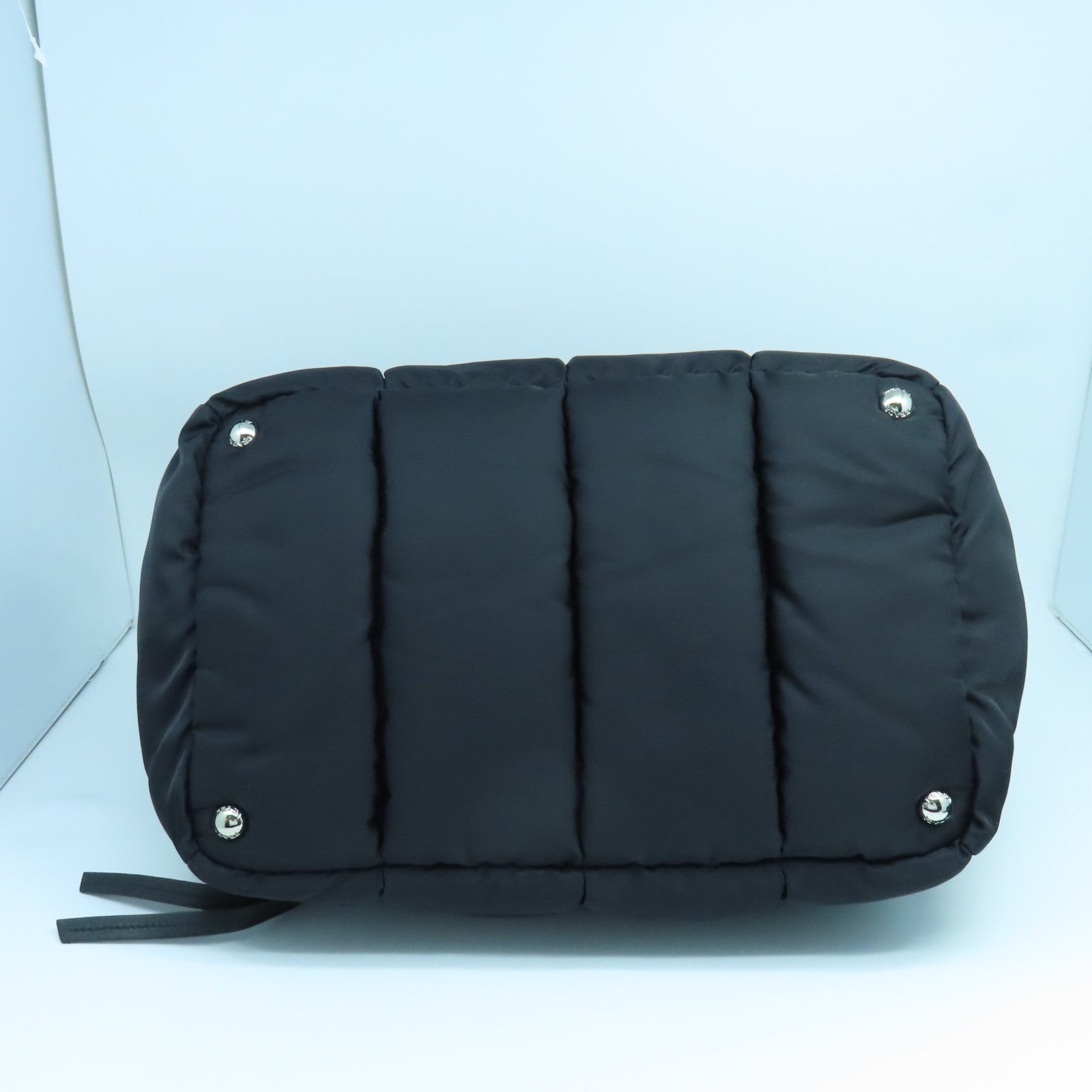 PRADA 尼龍2 Way Shoulder銀扣手挽肩背兩用袋黑色