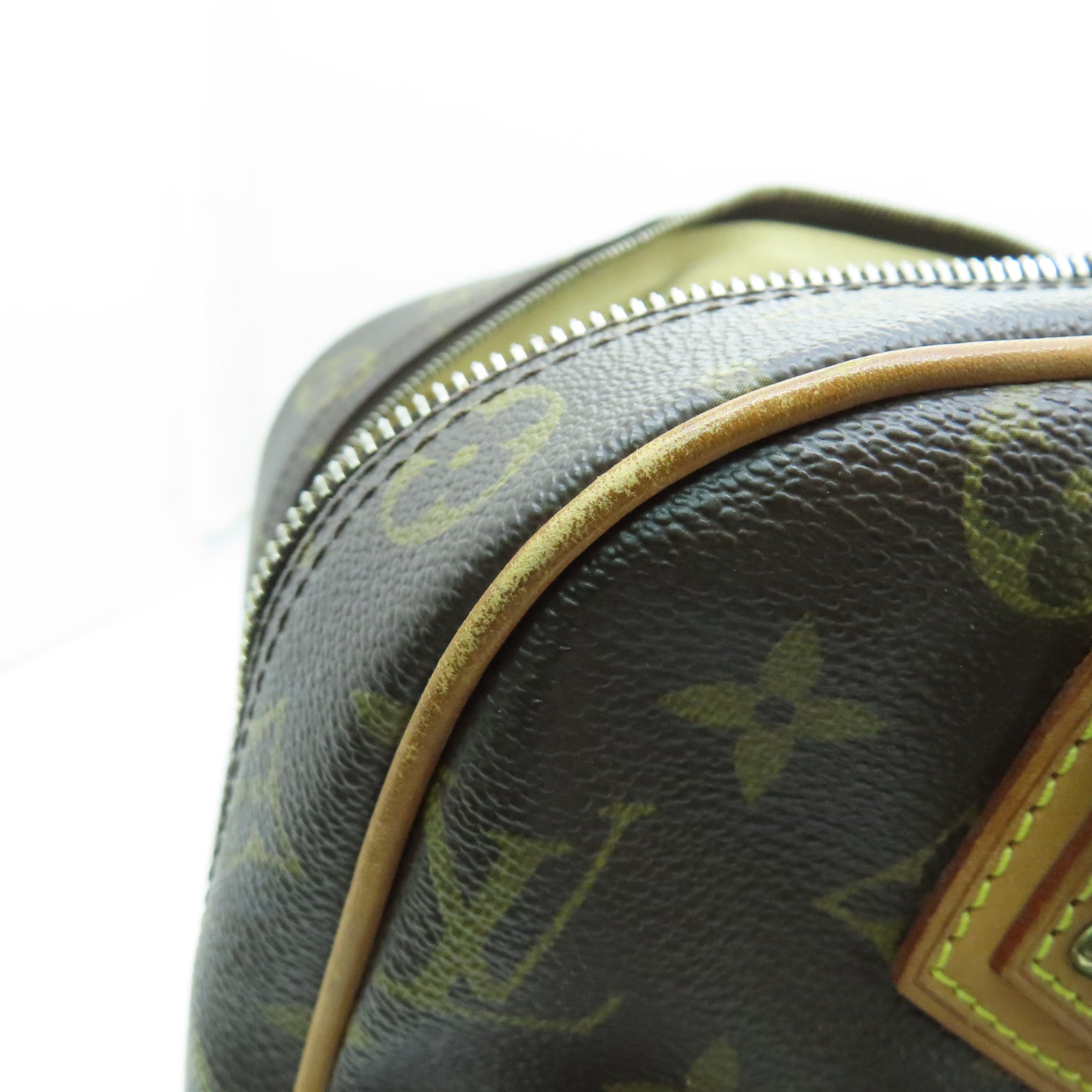 LOUIS VUITTON Monogram Manhattan GM金扣手挽袋棕色