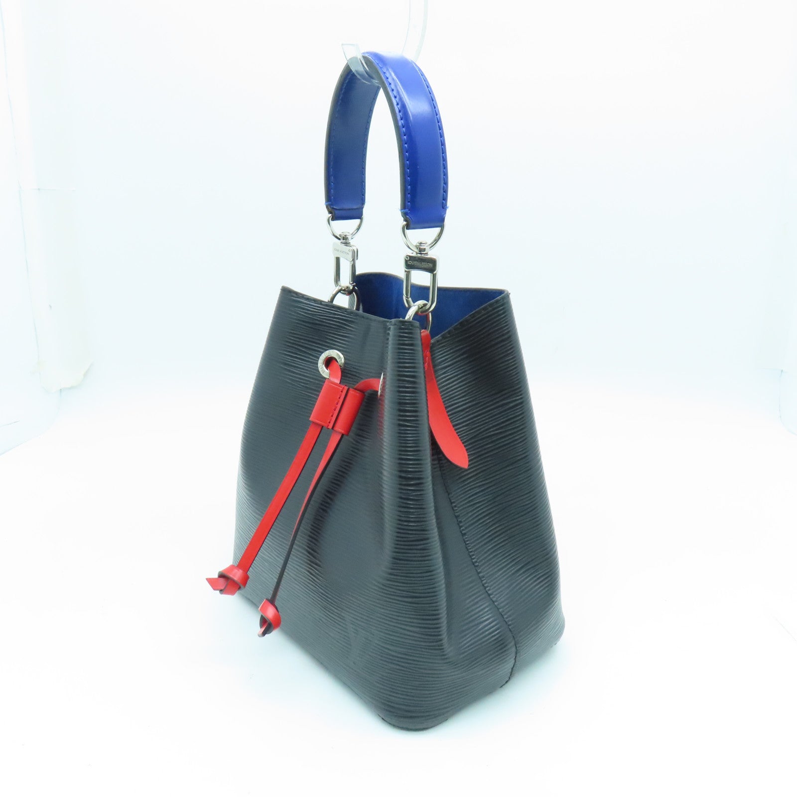 LOUIS VUITTON Epi Neo Noe Silver Buckle Handle Shoulder Bag Black/Blue/Red