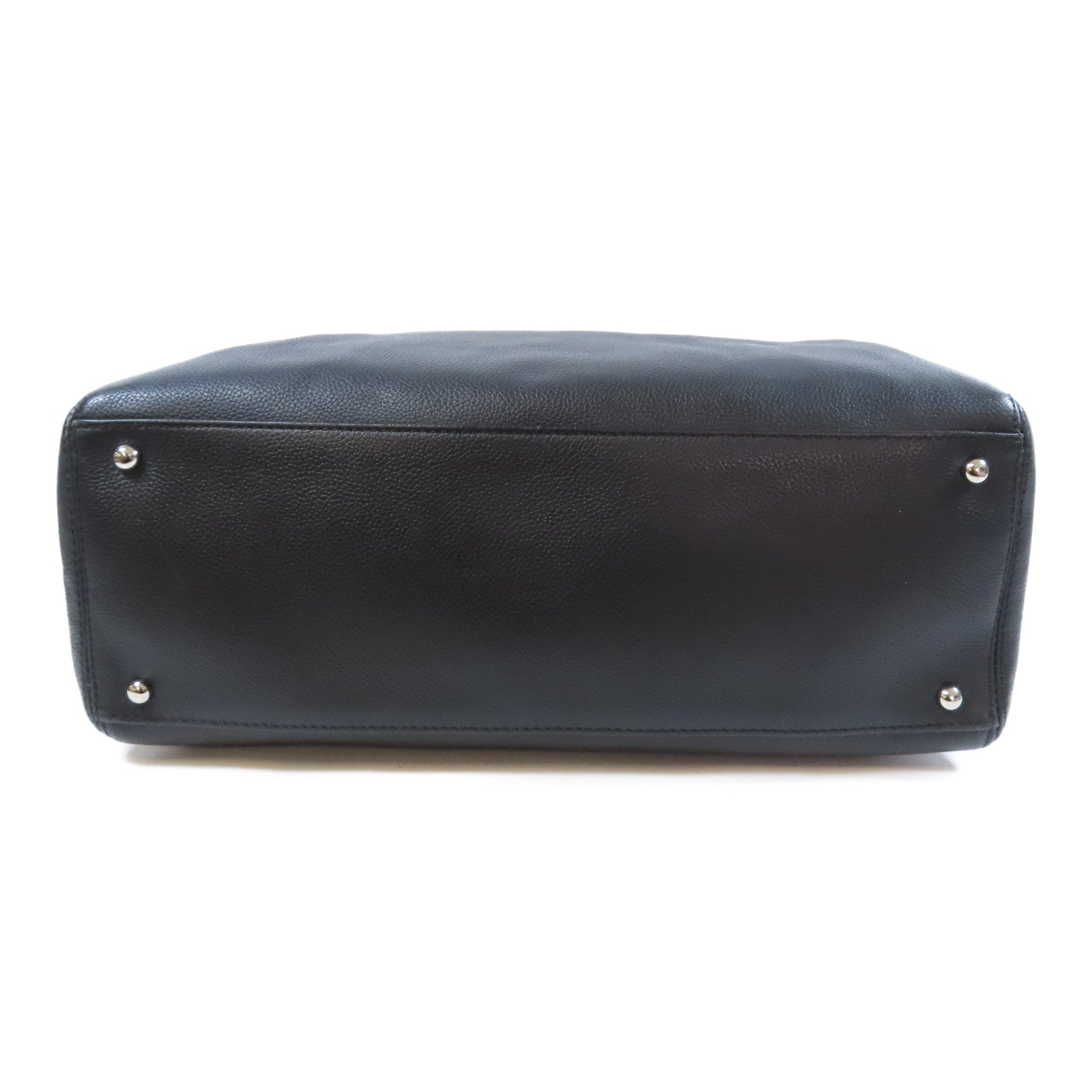 CHANEL 牛皮皮革2 Way Shoulder Bag銀扣手挽肩背兩用袋黑色