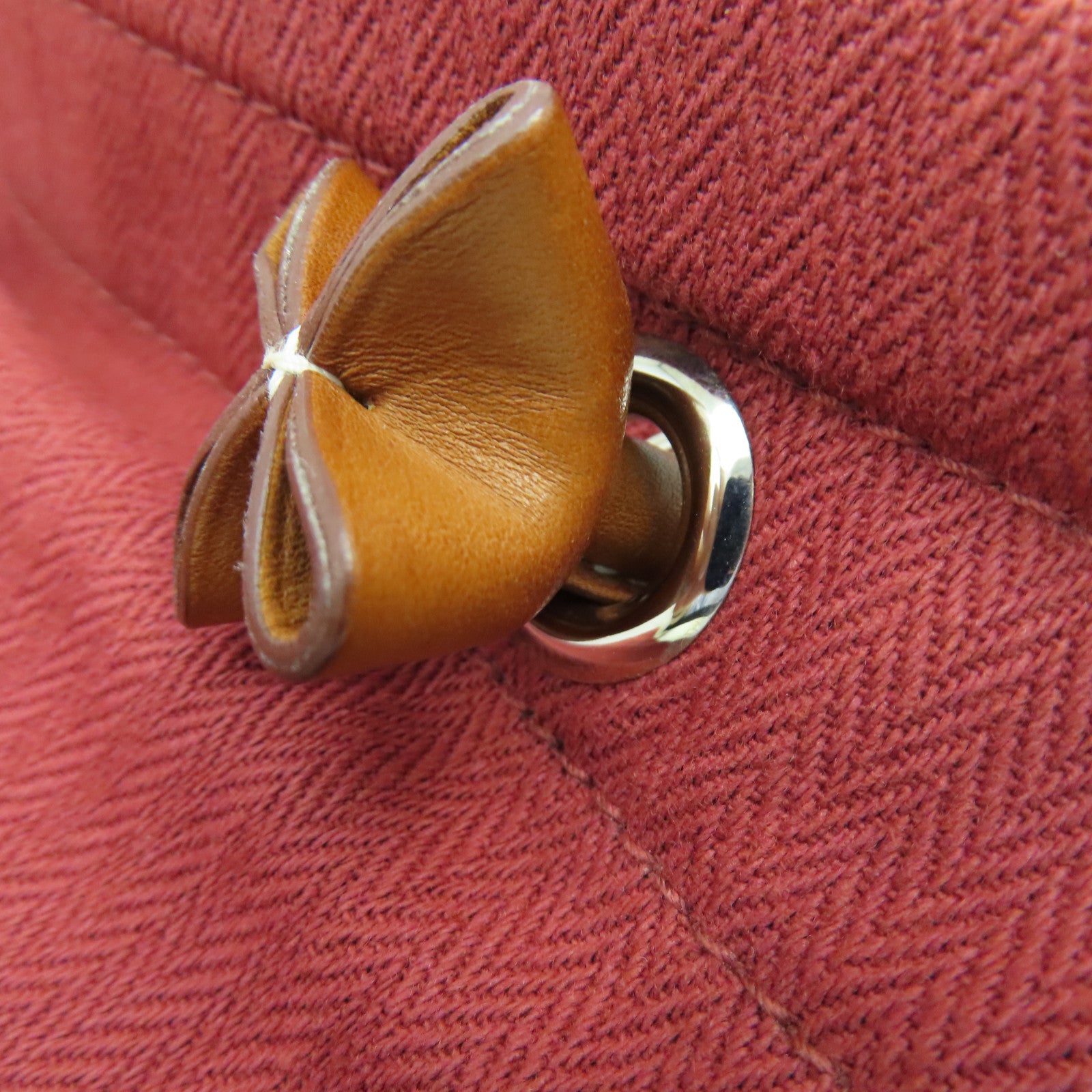 HERMES 帆布Aline銀扣手挽袋愛馬仕紅色