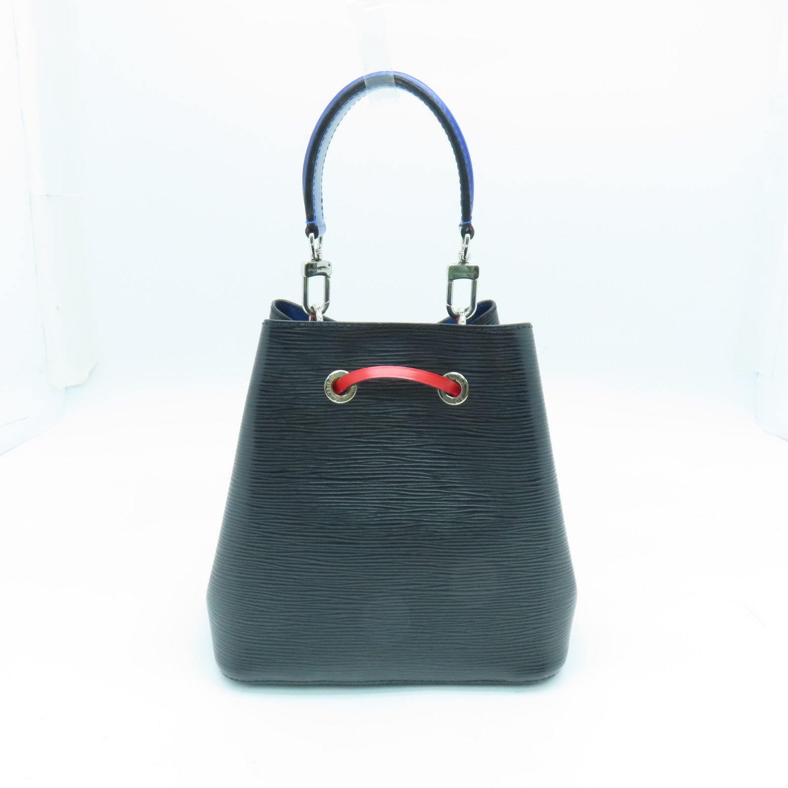 LOUIS VUITTON Epi Neo Noe Silver Buckle Handle Shoulder Bag Black/Blue/Red